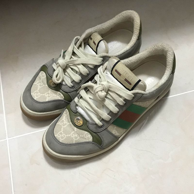 Gucci Gucci Screener Low-Top Sneakers in Gray - Size US 8 / EU 41 - 1 Thumbnail