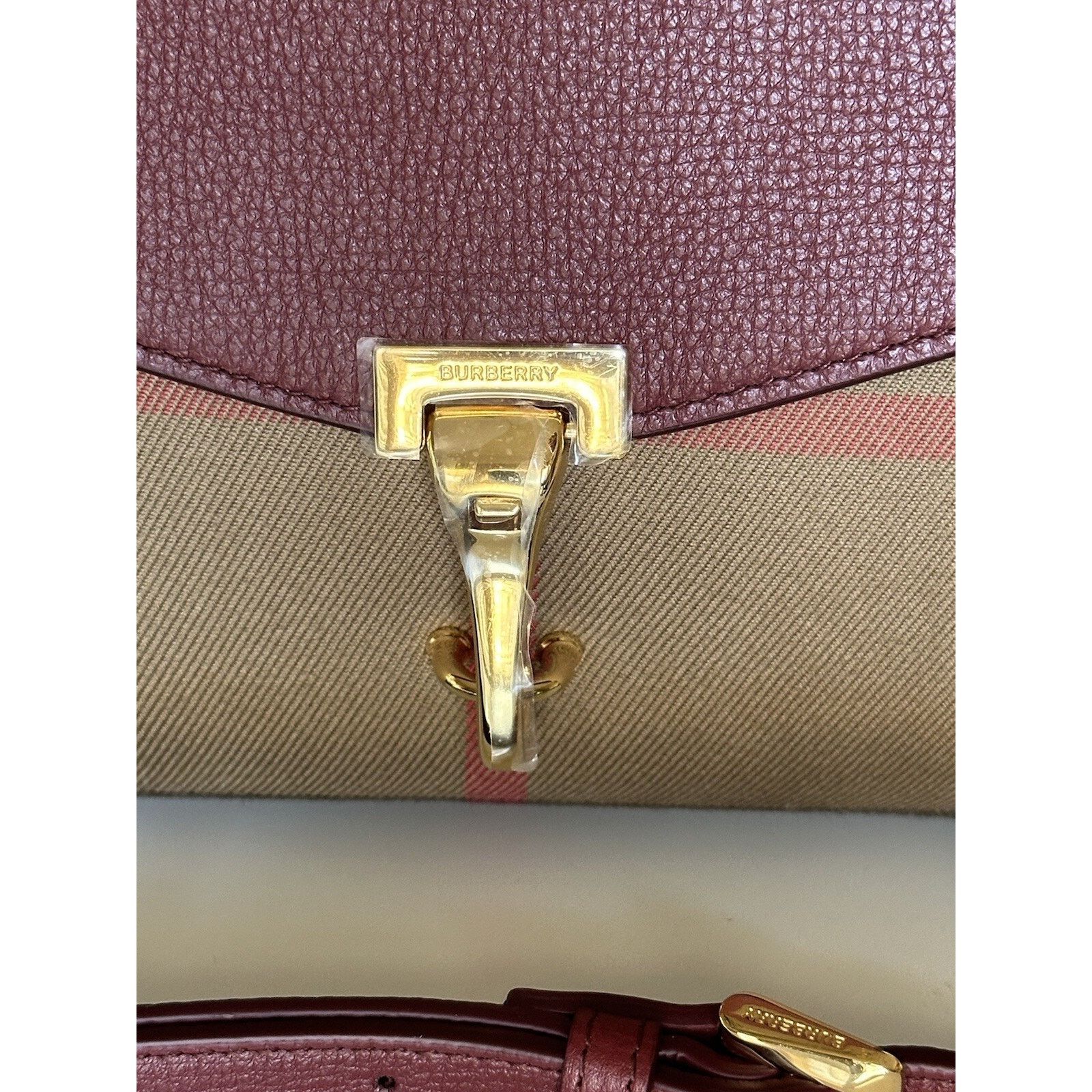 Burberry Small Macken House Check Leather Bag 8080159