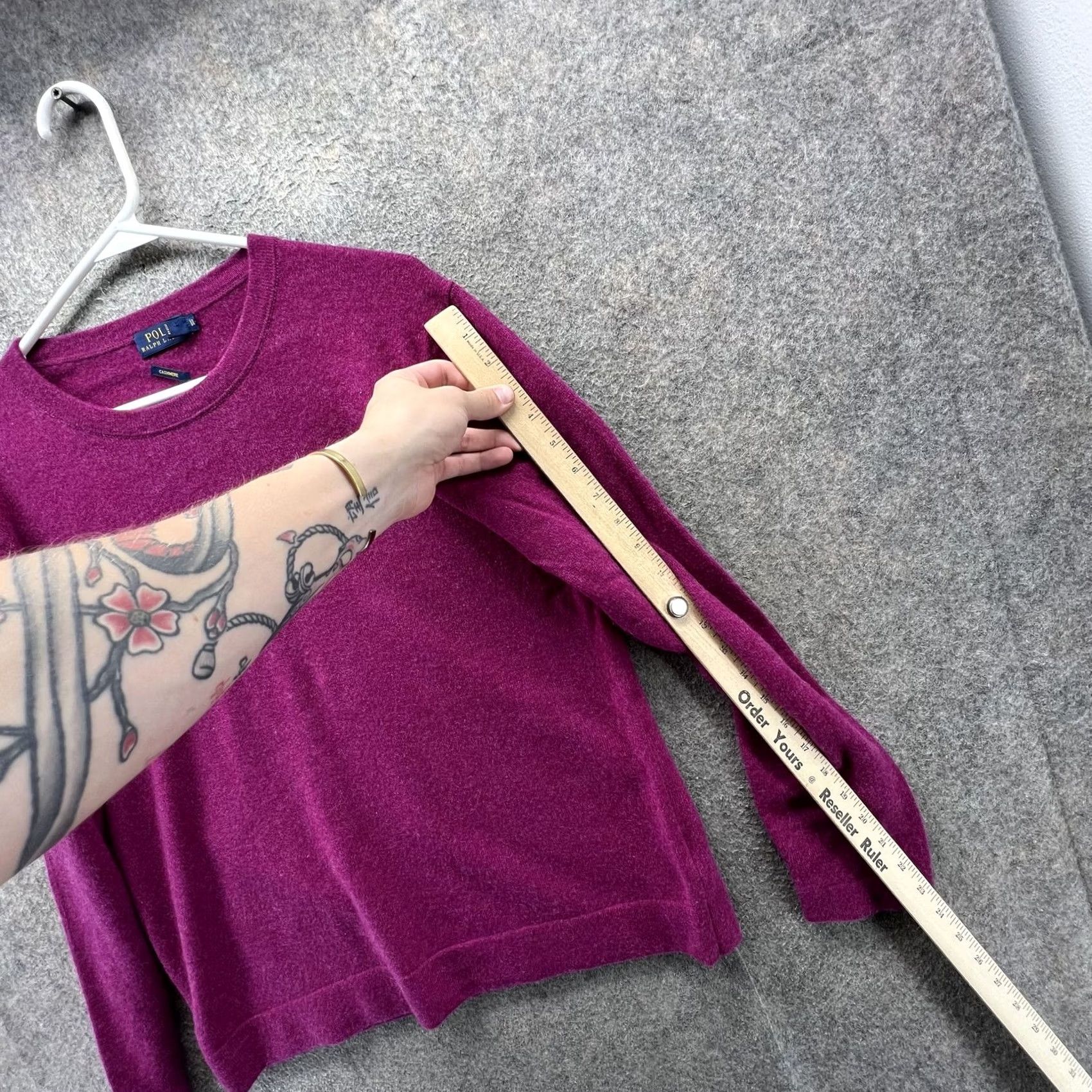 Polo Ralph Lauren Polo Ralph Lauren Sweater Womens XL Purple Cashmere Crewneck Pullover Knit Size XL / US 12-14 / IT 48-50 - 5 Thumbnail