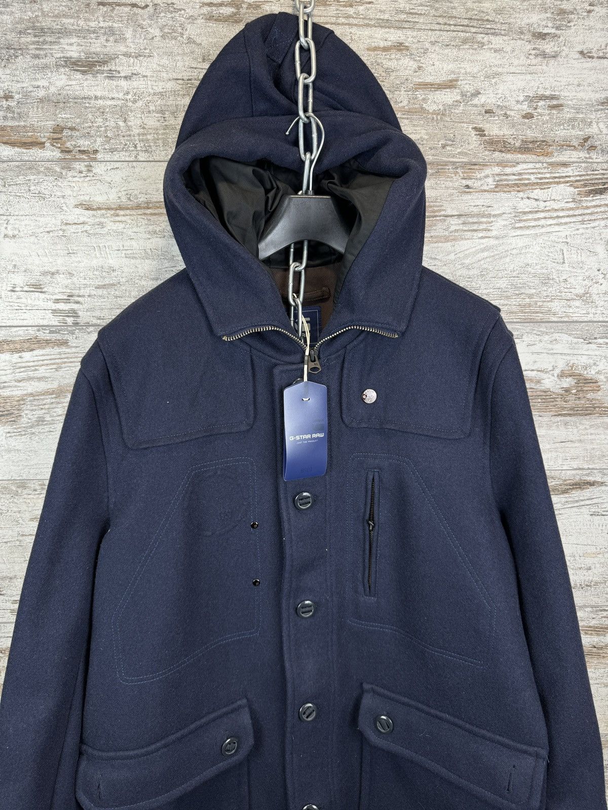 G-Star BNWT! Mens G Star Raw LAMOND DUFFLE WOOL COAT jacket Size US XXL / EU 58 / 5 - 2 Thumbnail