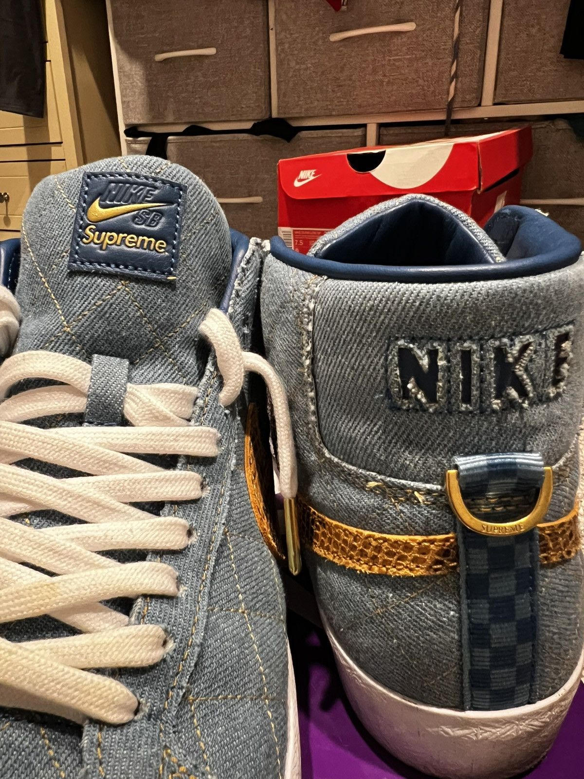 Nike × Supreme Supreme Nike Denim Snakeskin Blazers Size US 8 / EU 41 - 5 Thumbnail