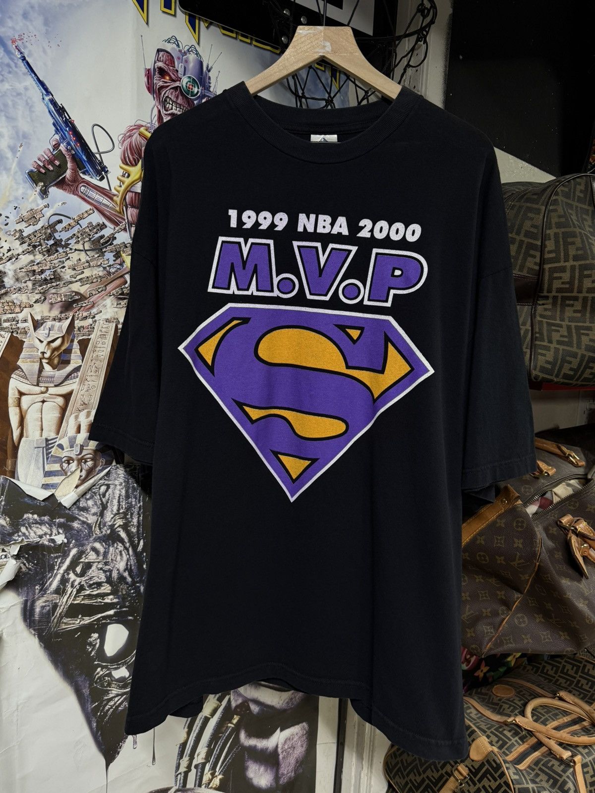 NBA 90’s Vintage Lakers Shaq MVP Tee Shirt 2XL Size US XXL / EU 58 / 5 - 1 Thumbnail