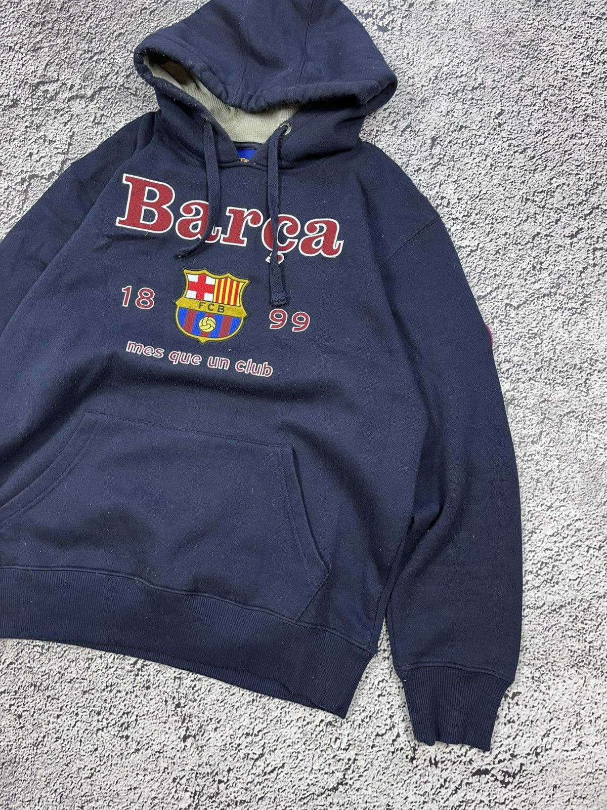 Vintage Vintage Barca logo hoodie Fc Barcelona size L Size US L / EU 52-54 / 3 - 3 Thumbnail