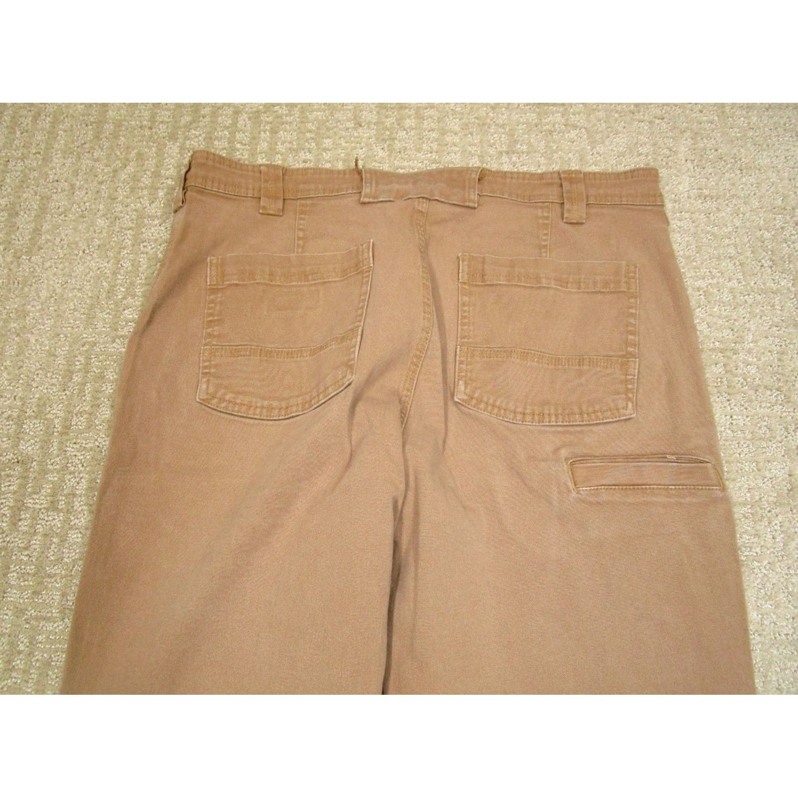 Vintage Duluth Cargo Pants Men 36x30 Brown Canvas Workwear Cargo Pocket Relaxed Fit Front Flat Front Pant Size US 36 / EU 52 - 4 Thumbnail