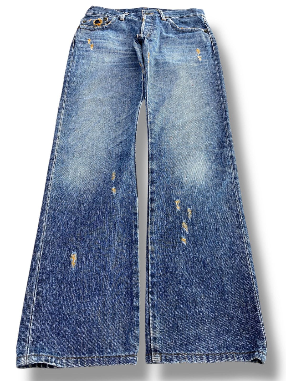 Takeo Kikuchi Takeo Kikuchi Whiskered Light Wash Whiskered Style Jeans Size US 30 / EU 46 - 1 Thumbnail