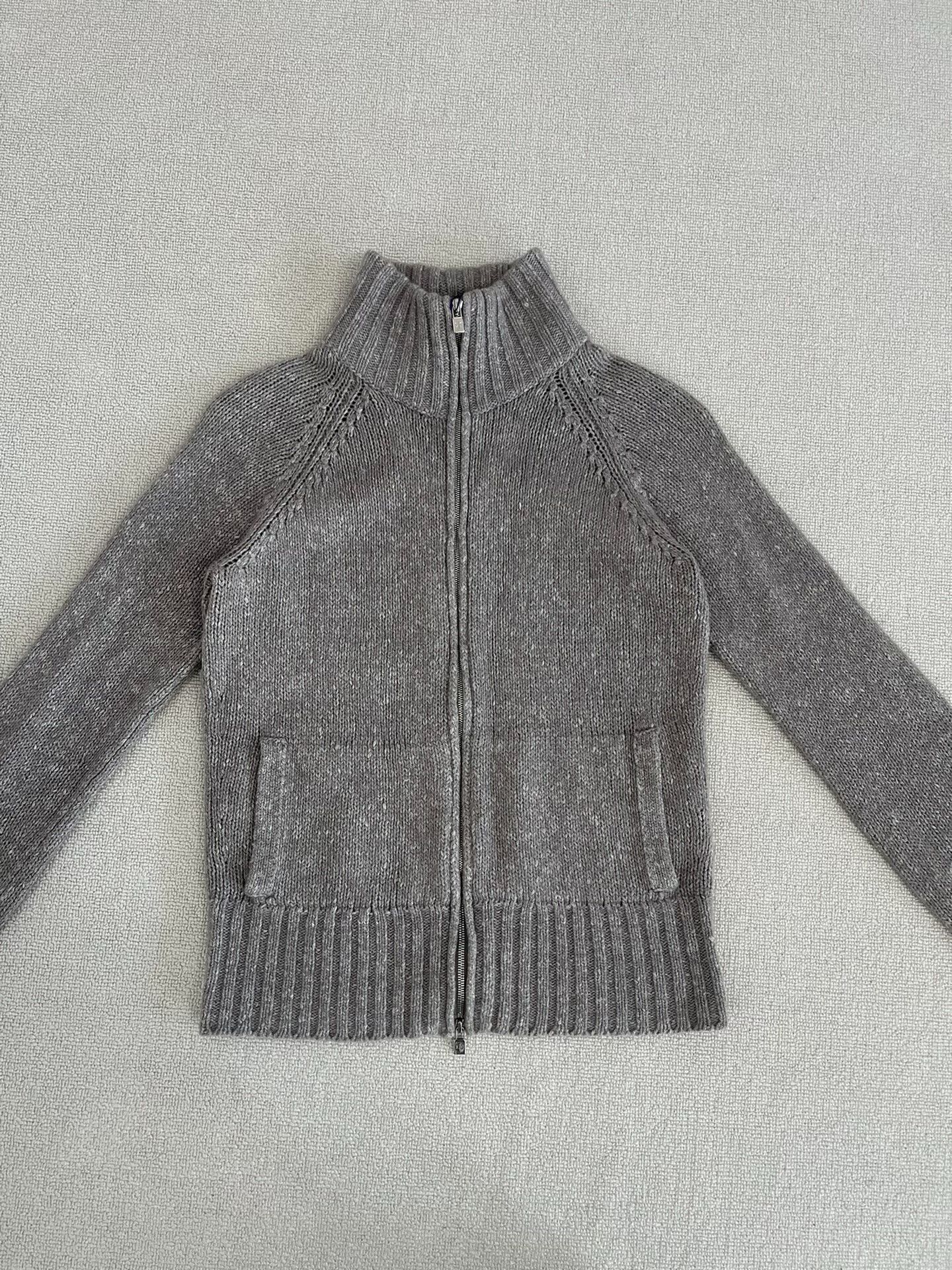 Loro Piana gray zip-up collar cashmere sweater Size US M / EU 48-50 / 2 - 1 Thumbnail