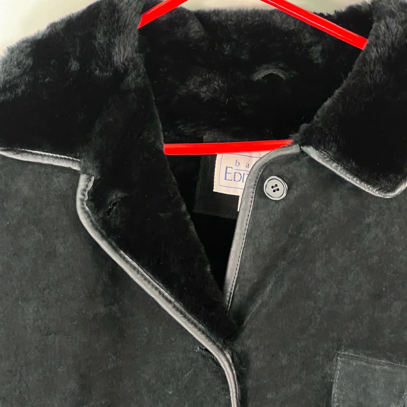 Basic Editions Basic Editions Leather Jacket Women Large Black Genuine Leather Button Front Mid-Length Casual Classic Size L / US 10 / IT 46 - 5 Thumbnail