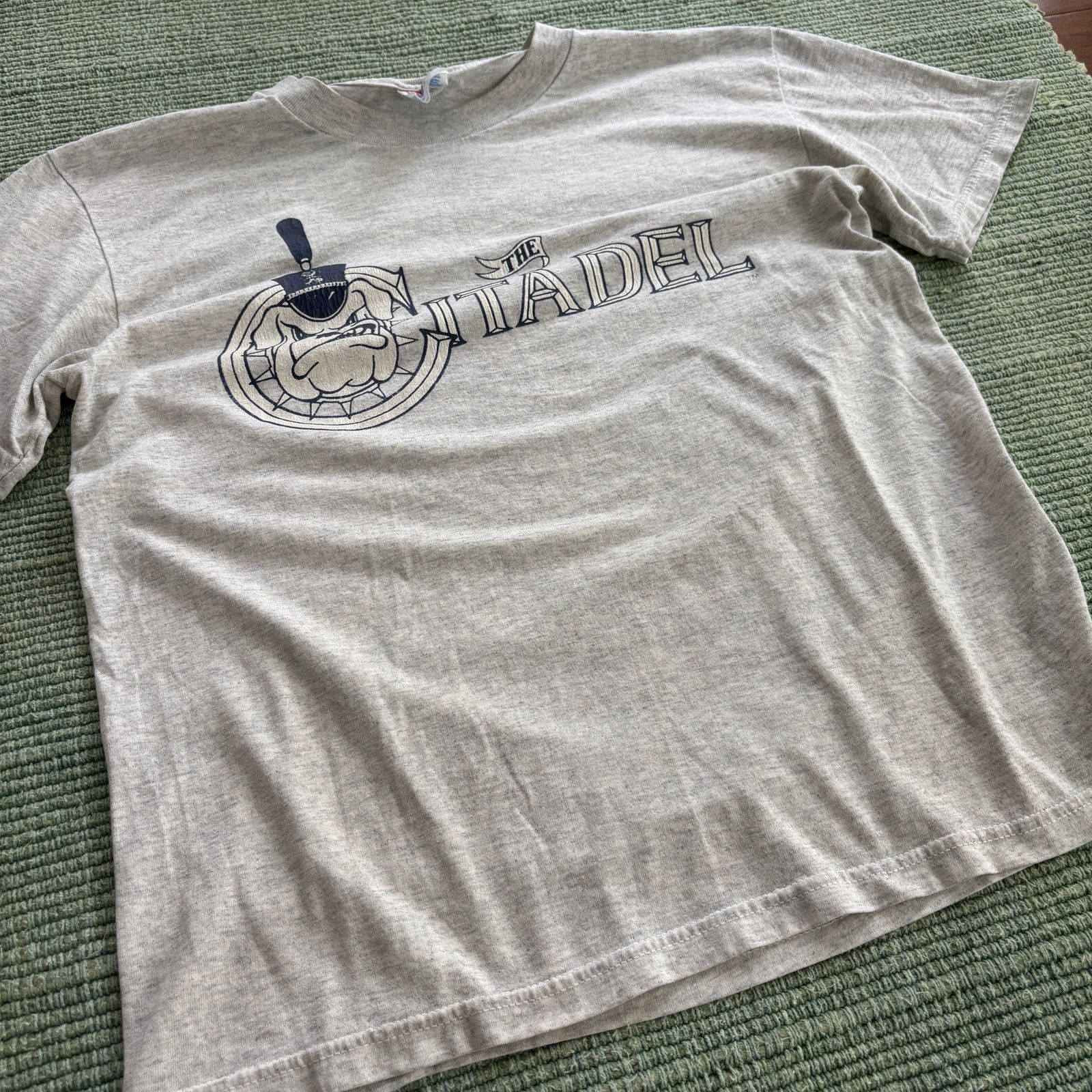 Hanes Vintage "The Citadel" Bulldog Tee Shirt Cotton Sz S Size US S / EU 44-46 / 1 - 6 Thumbnail