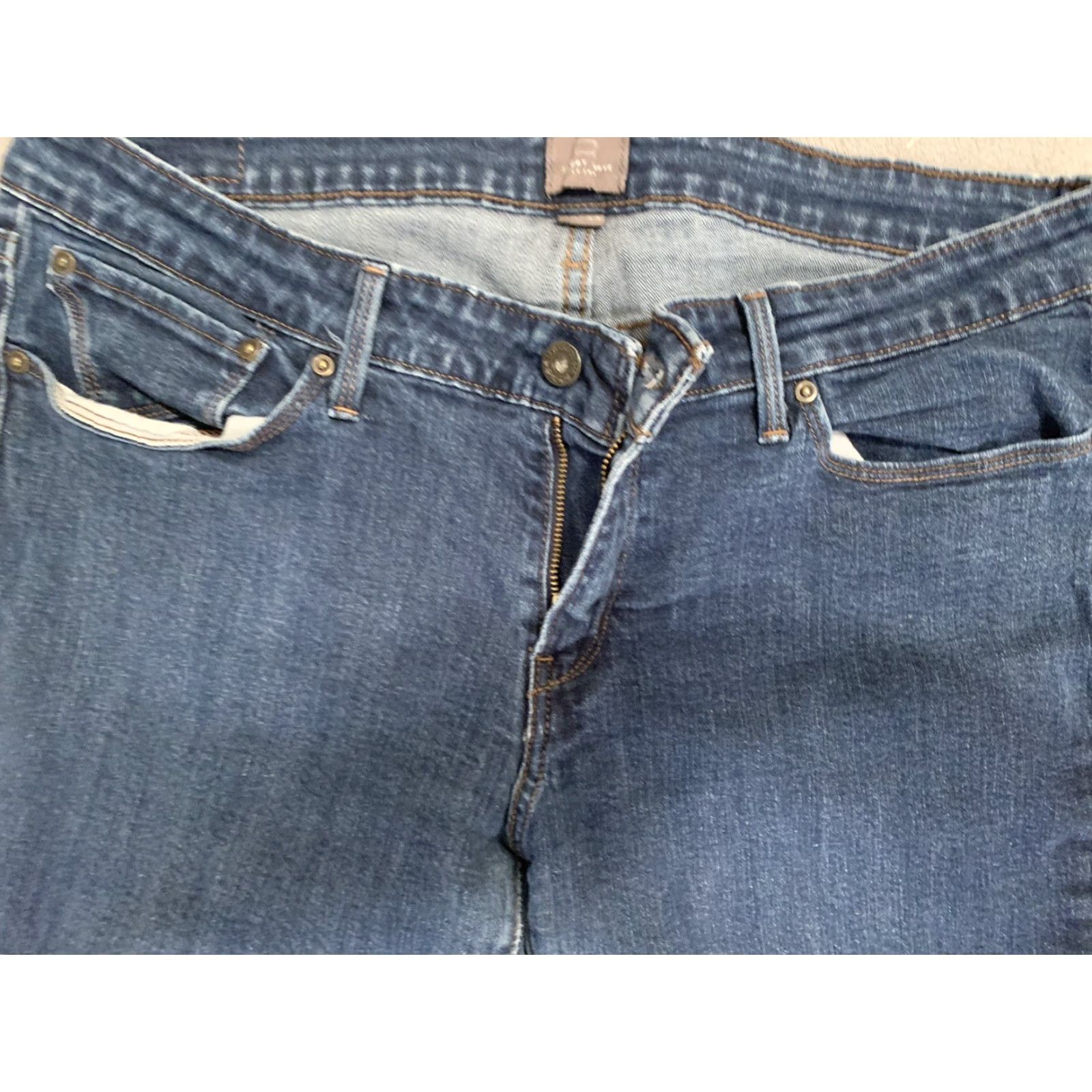 Vintage Womens Distressed Skinny Jeans 33M Denim Blue 31in Inseam Regular Rise Mid Stylus LEVIS Model - Pockets, Stretch Size 24" / US 00 / IT 34 - 5 Thumbnail