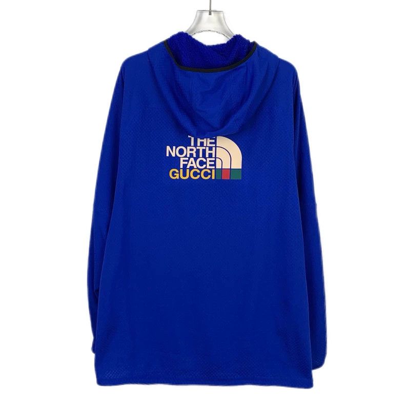 Gucci GucciThe North Face co-branded blue logo printed hooded hal Size US L / EU 52-54 / 3 - 2 Thumbnail