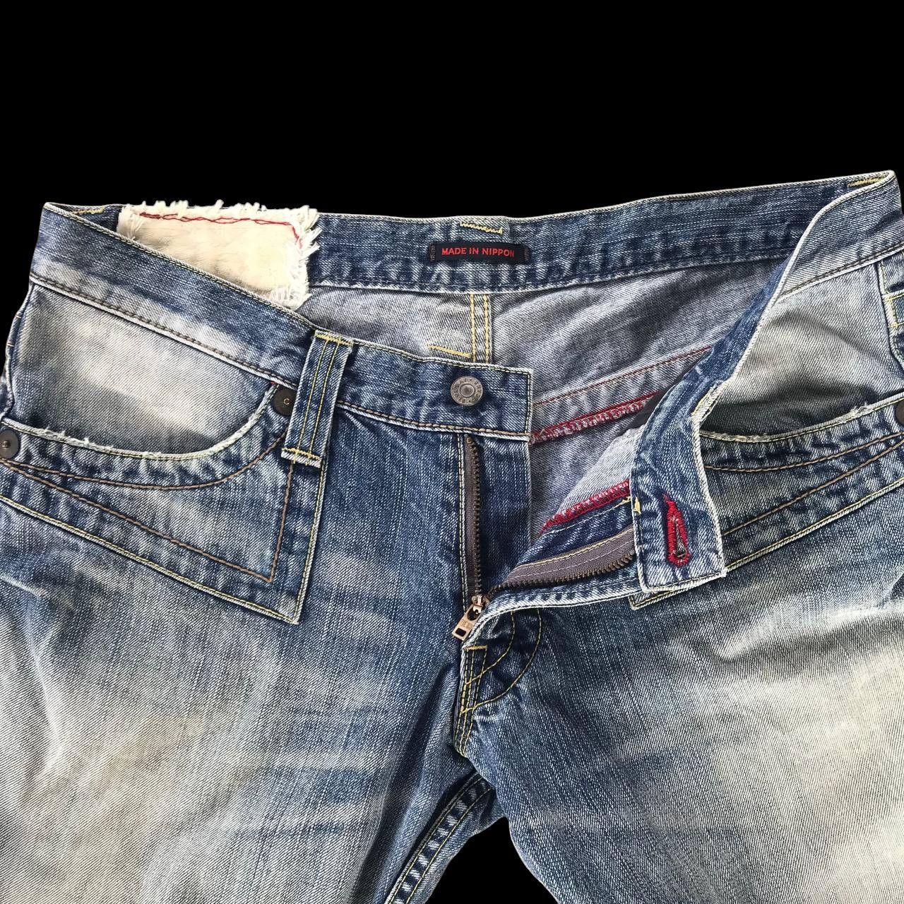 Blue Blue Japan FLARED BLUEWAY JAPAN DISTRESSED LOWRISE DENIM W33x33 Size US 33 - 7 Thumbnail