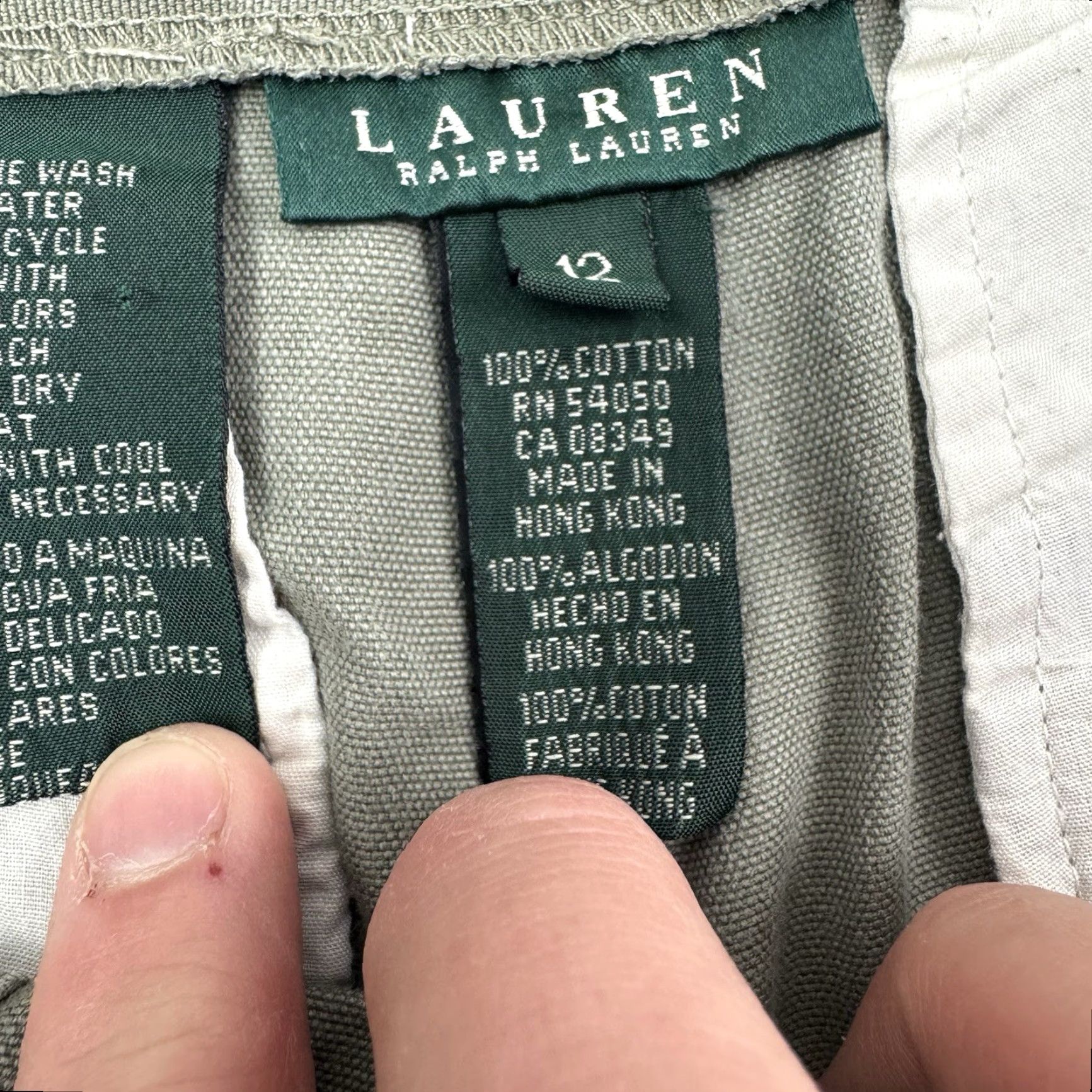 Ralph Lauren VINTAGE Lauren Ralph Lauren Safari Shorts Womens 12 Cargo Pocket Hipster 90s Y2K Green Mens? Womens? Size 34" / US 12 / IT 48 - 7 Thumbnail