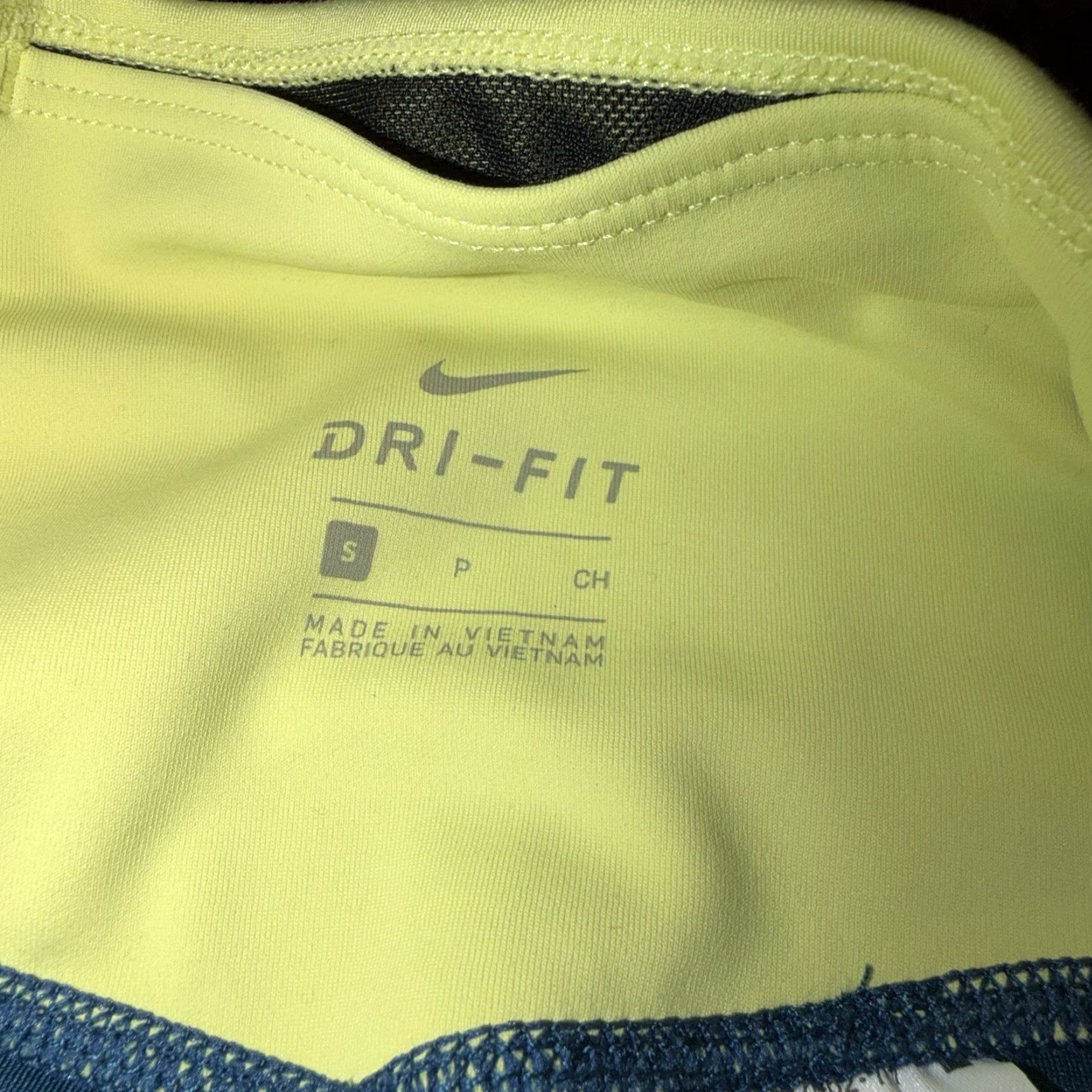 Nike Nike Colorblock Leggings Womens Small Blue Lime Just Do It CJ2450 Retro Style Size 28" / US 6 / IT 42 - 4 Thumbnail
