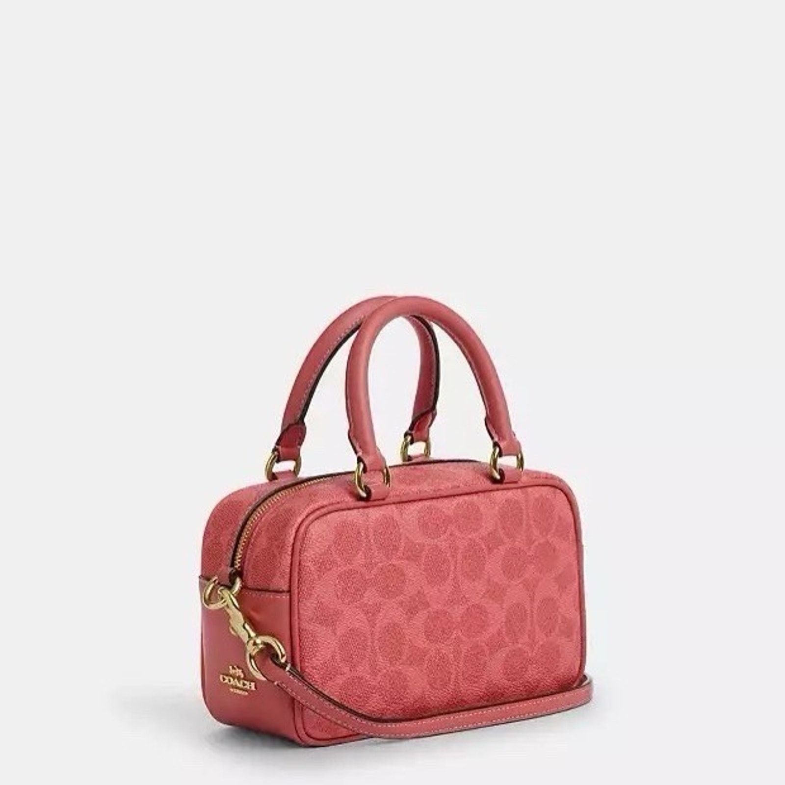 Coach NWT Coach X Peanuts Satchel Crossbody Bag Lucy CBJ62 Coral Size ONE SIZE - 13 Thumbnail