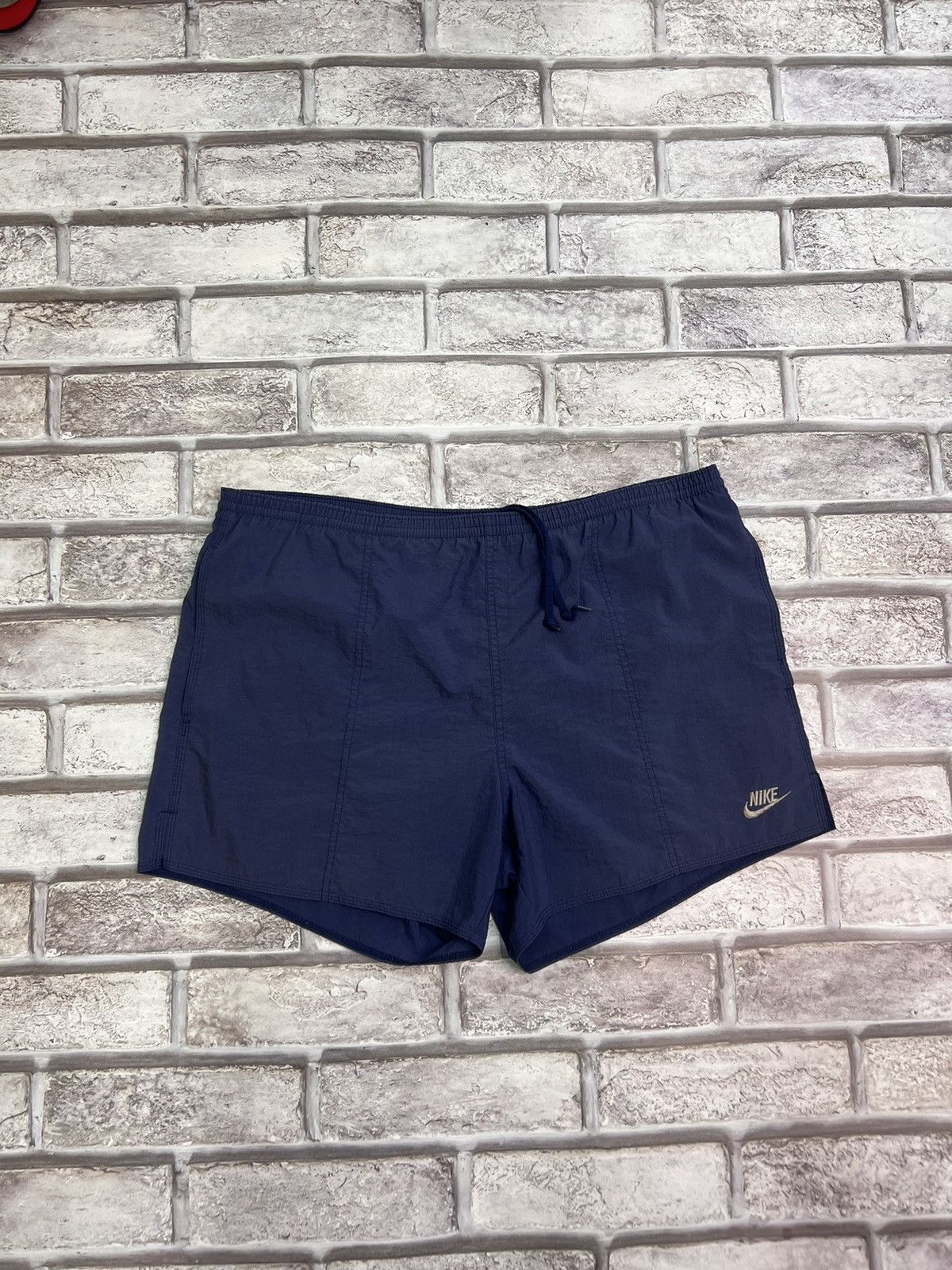 Nike × Vintage Vintage 90s Nike Logo Retro Nylon Swimming Shorts Y2K Hype Size US 34 / EU 50 - 1 Thumbnail