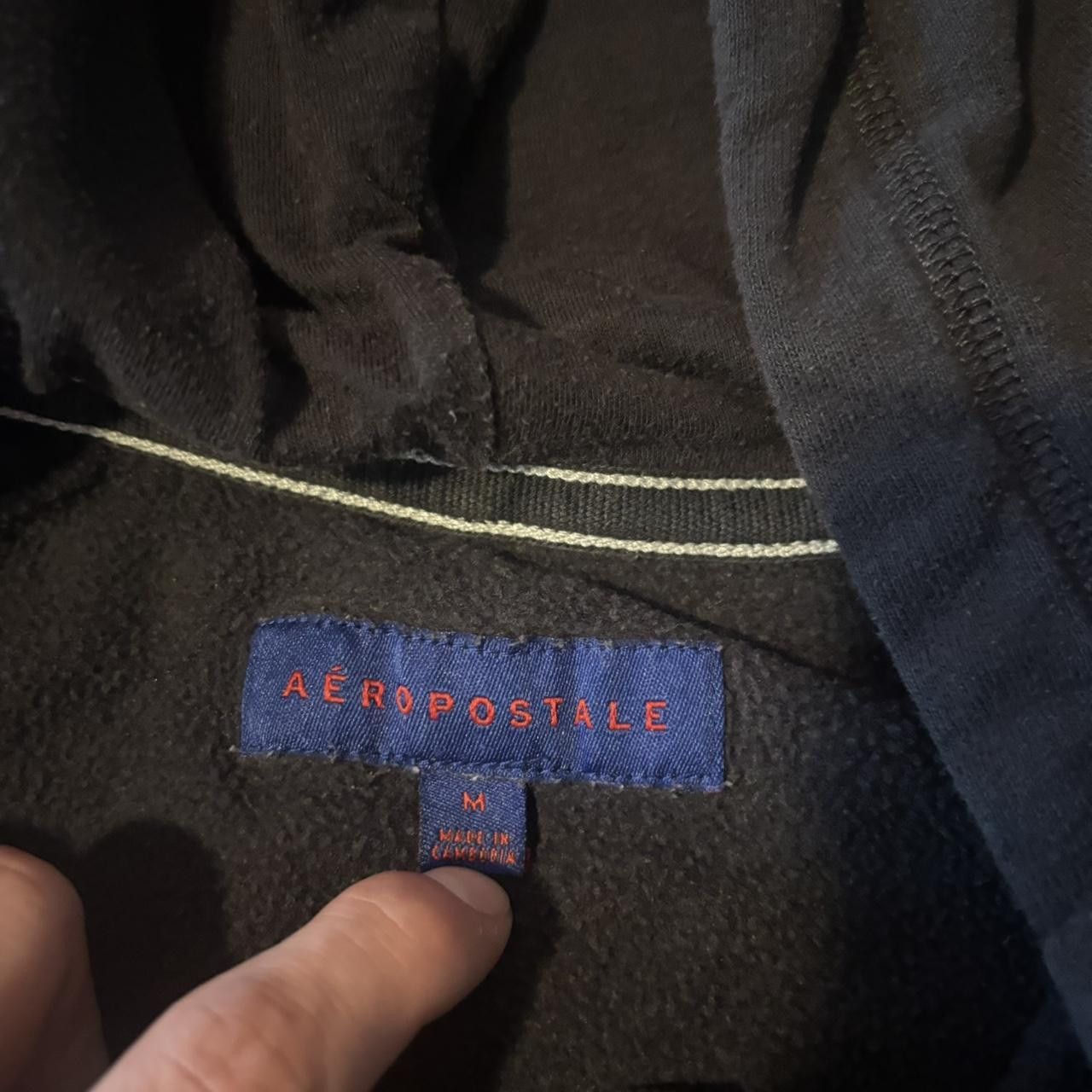 Aeropostale Crazy Vintage Y2K/2000s Cute Black Aeropostale Zip Up Hoodie! Size M Size M / US 6-8 / IT 42-44 - 6 Thumbnail