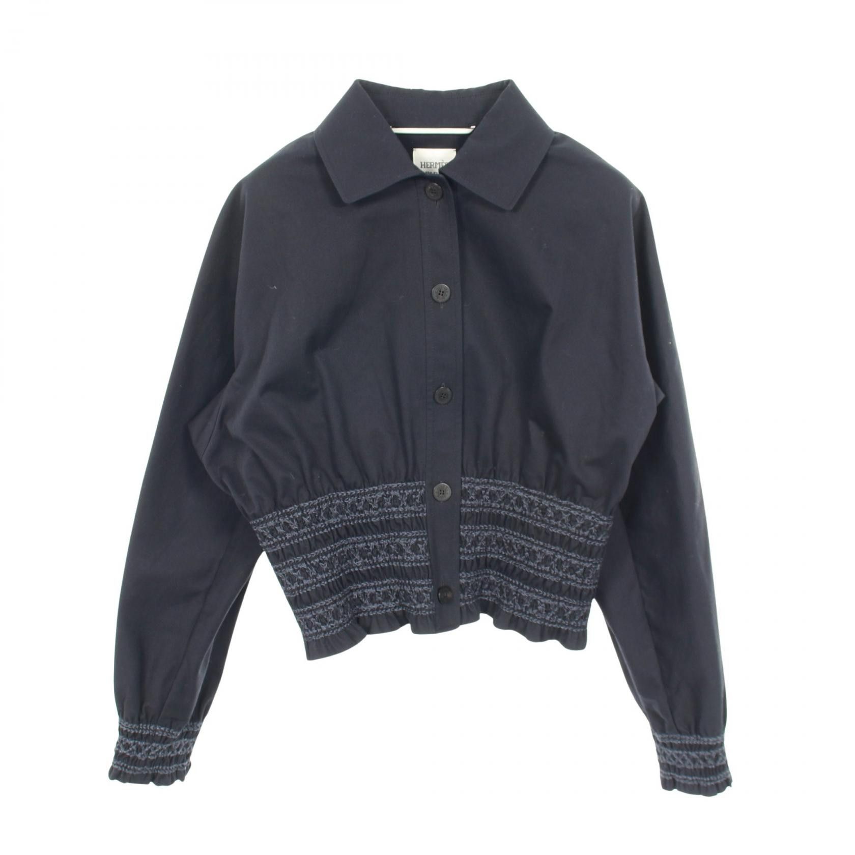 Hermes Hermes Hermes Smocking Cotton Jacket Textile Outerwear DUTY FREE for USA Size ONE SIZE - 1 Thumbnail