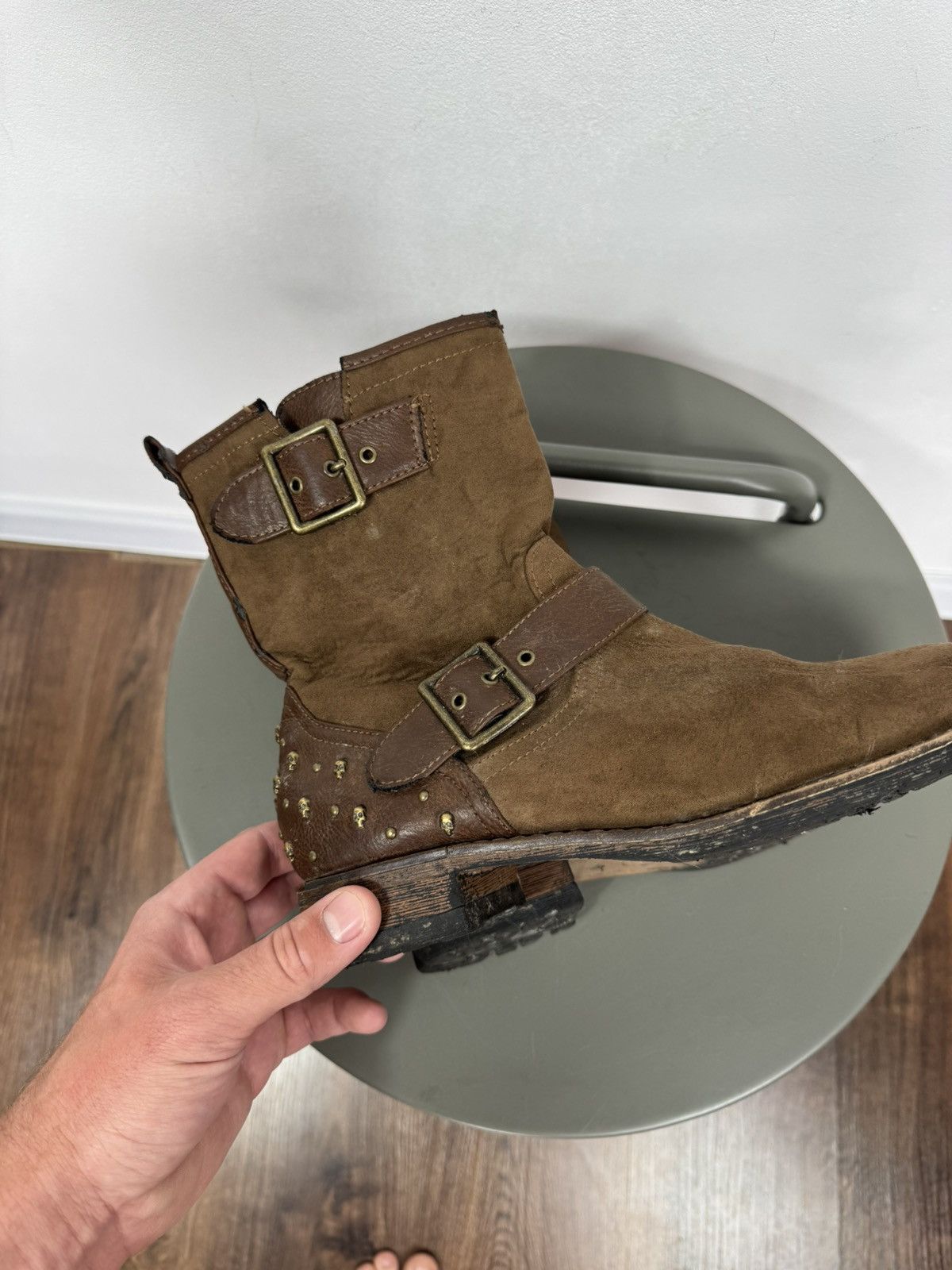 Other Vintage Distressed Avant Garde Buckle Ankle Boots Size EU 39 Size US 8 / IT 38 - 12 Thumbnail