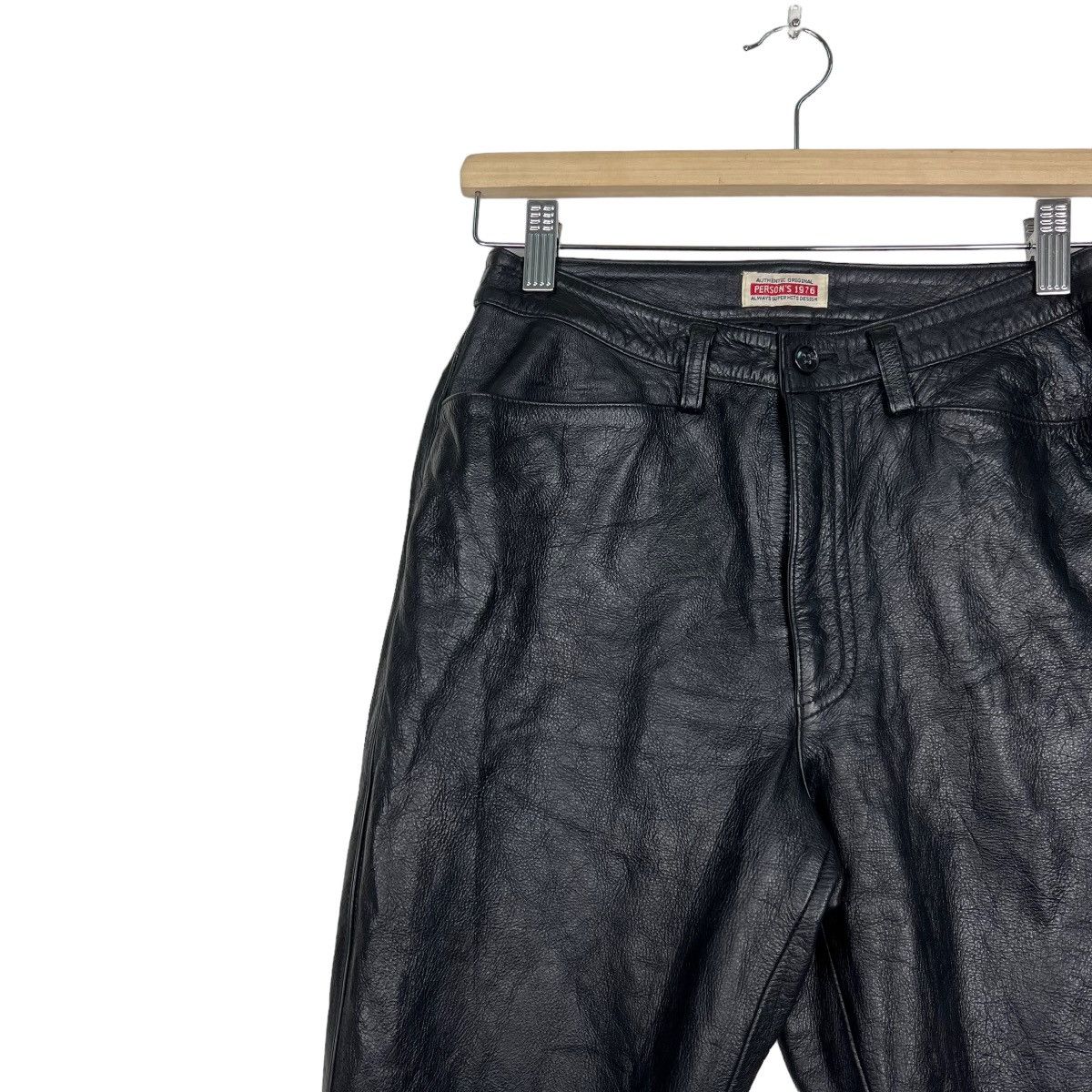 Japanese Brand 🔥 VINTAGE PERSONS LEATHER TROUSER PANT Size US 26 / EU 42 - 7 Thumbnail