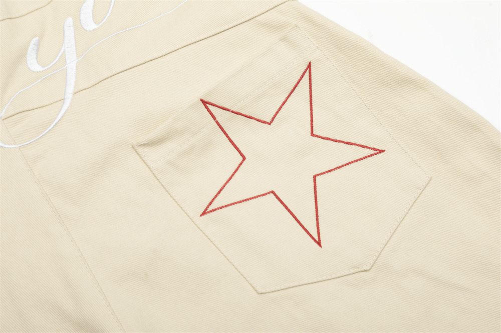 Japanese Brand × Jean American loose star trend embroidered letter scimitar jeans Size US 32 / EU 48 - 4 Thumbnail