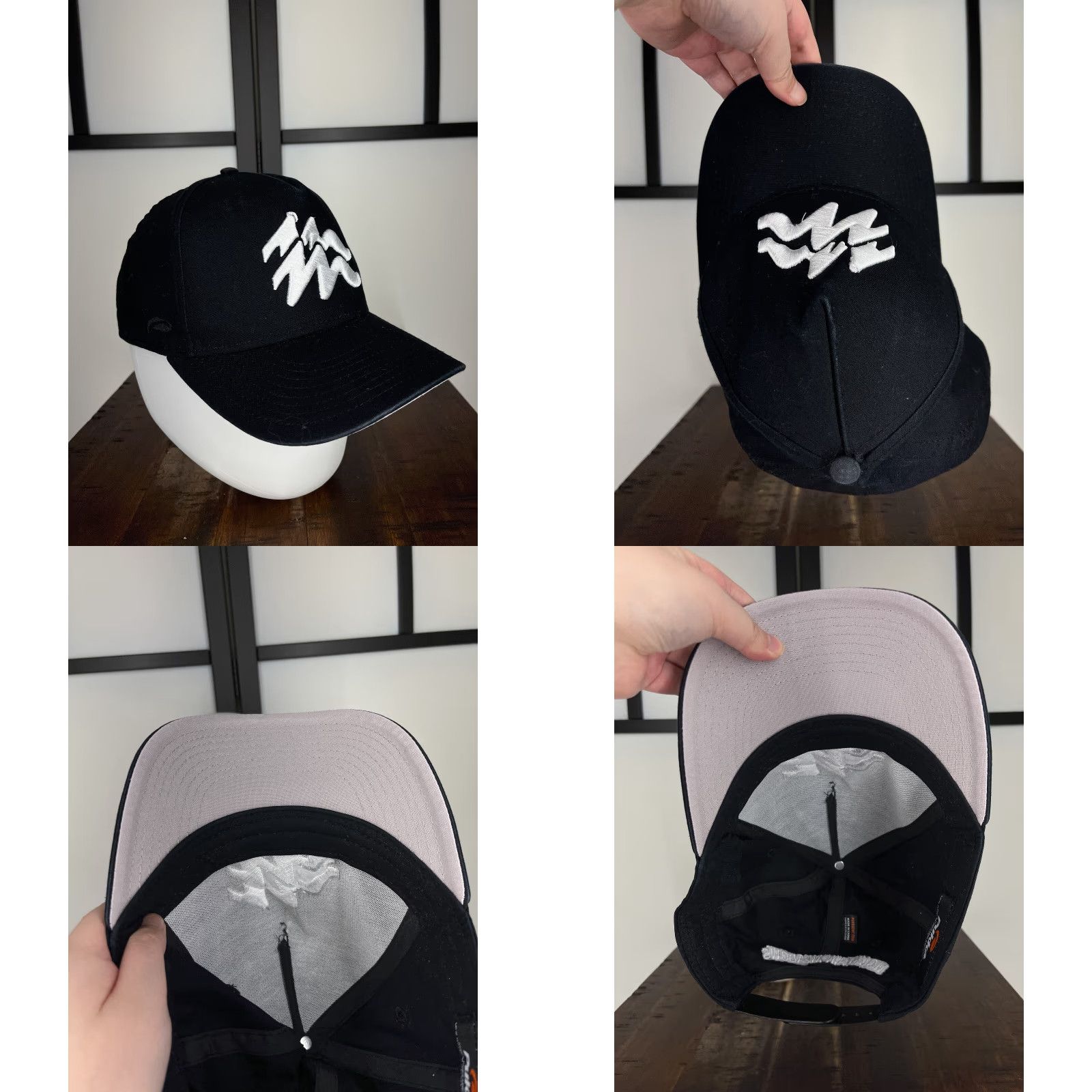 Vintage Pukka Inc. Hat Snap Back Adult One Size Black Embroidered 100% Cotton Solid Beach Outdoor Size ONE SIZE - 8 Thumbnail