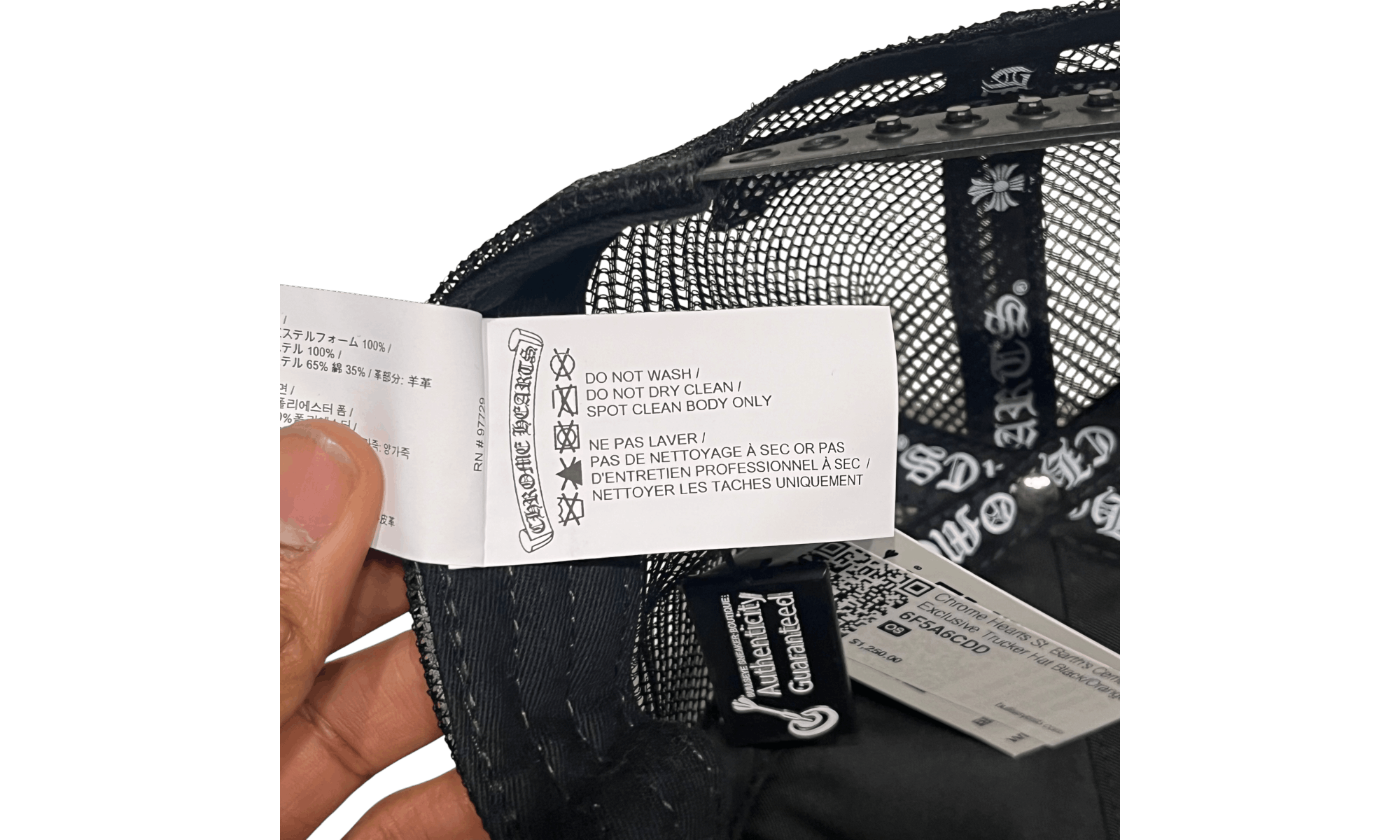 Chrome Hearts St. Barth's Cemetery Exclusive Trucker Hat Black/Orange Size ONE SIZE - 5 Thumbnail