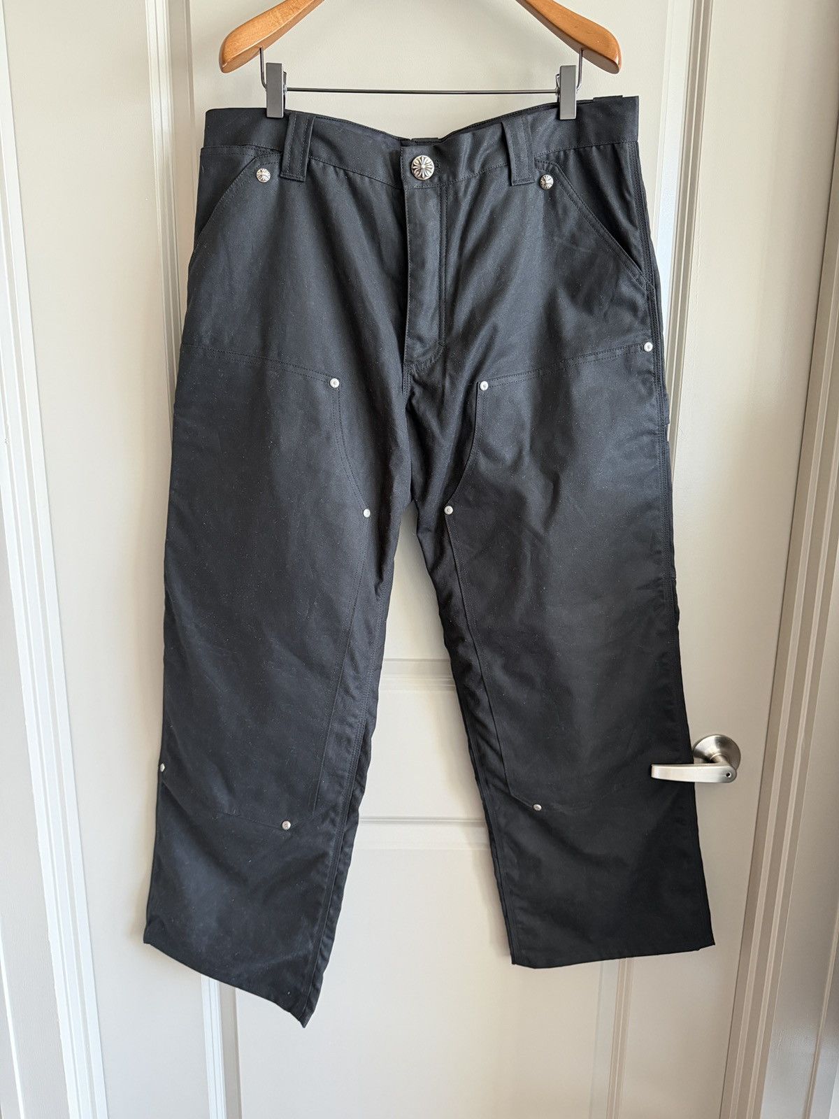 Chrome Hearts Chrome Hearts Waxed Double Knee Carpenter Pants Sz 36 Size US 36 / EU 52 - 1 Thumbnail