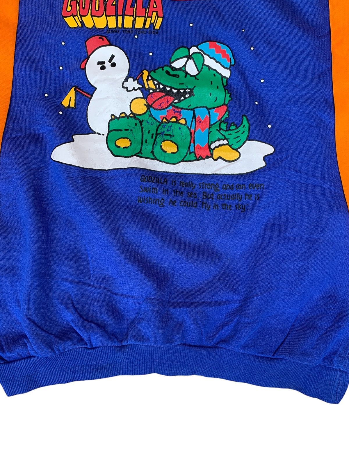 Japanese Brand × Vintage Vtg godzilla toho cartoon sweatshirt Size US M / EU 48-50 / 2 - 5 Thumbnail