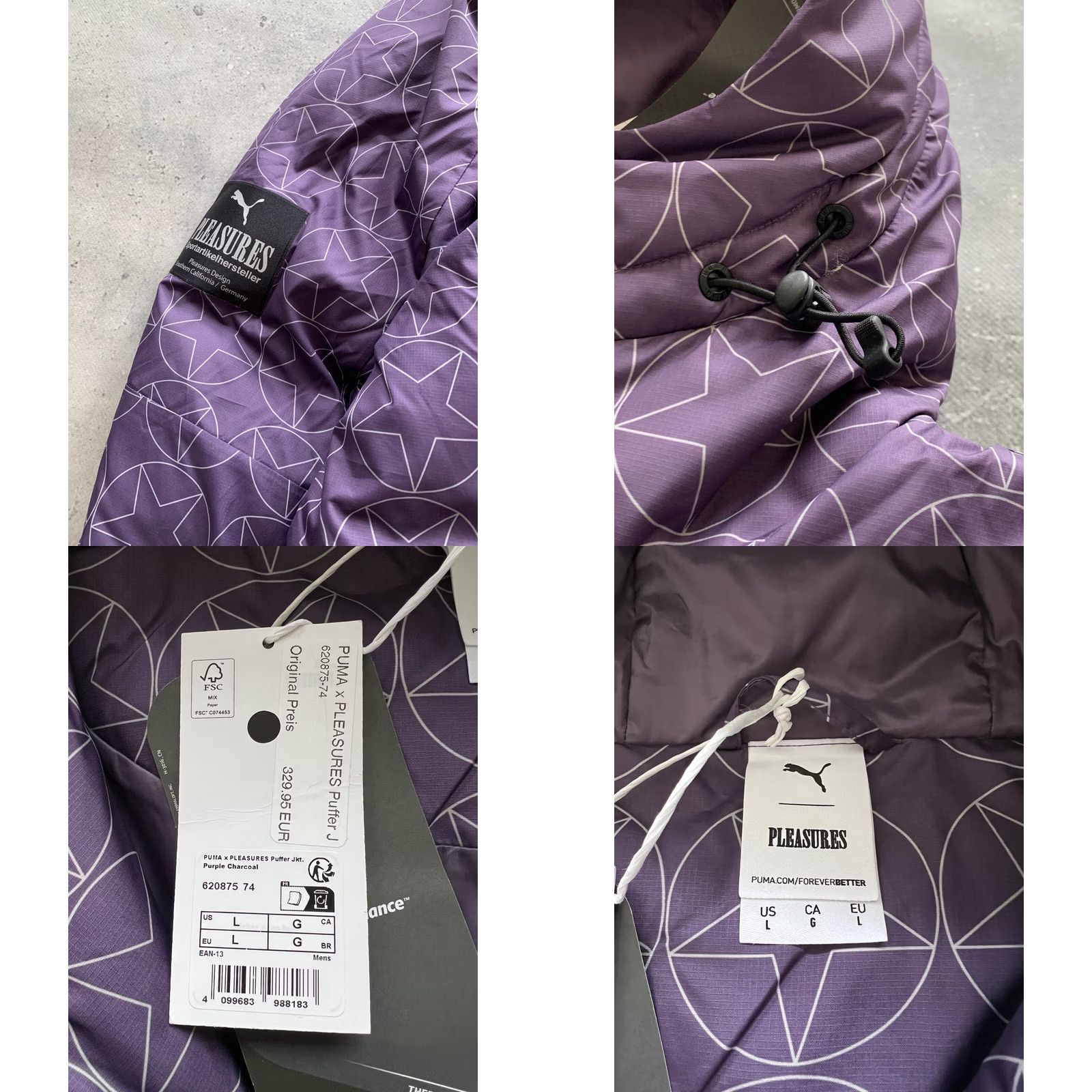 Puma PUMA PUFFER JACKET MEN'S SIZE L PURPLE PRIMALOFT Full Zip Jacket Size US L / EU 52-54 / 3 - 8 Thumbnail