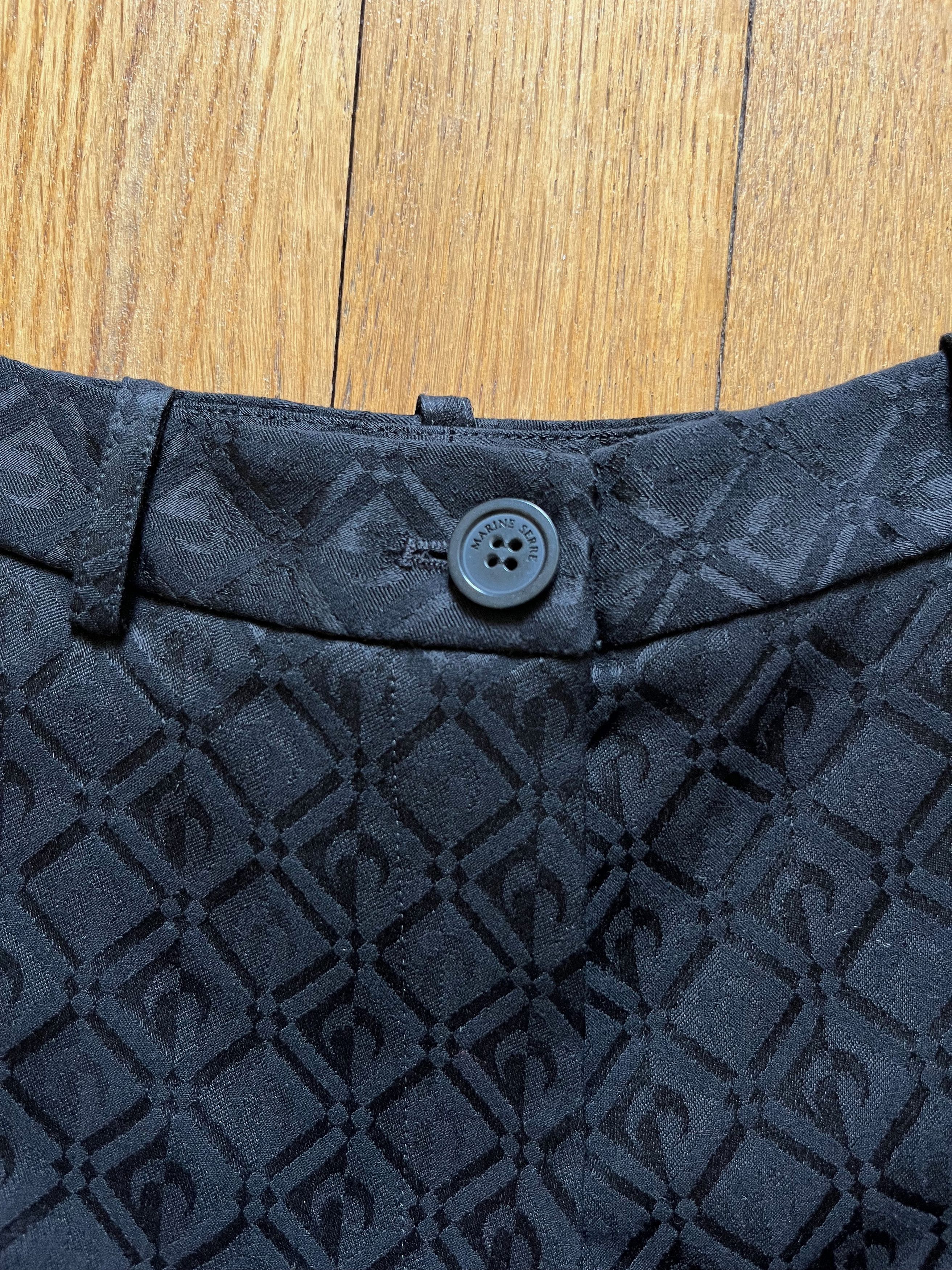 Marine Serre Marine Serre womens black tailor pants Size 26" / US 2 / IT 38 - 3 Thumbnail