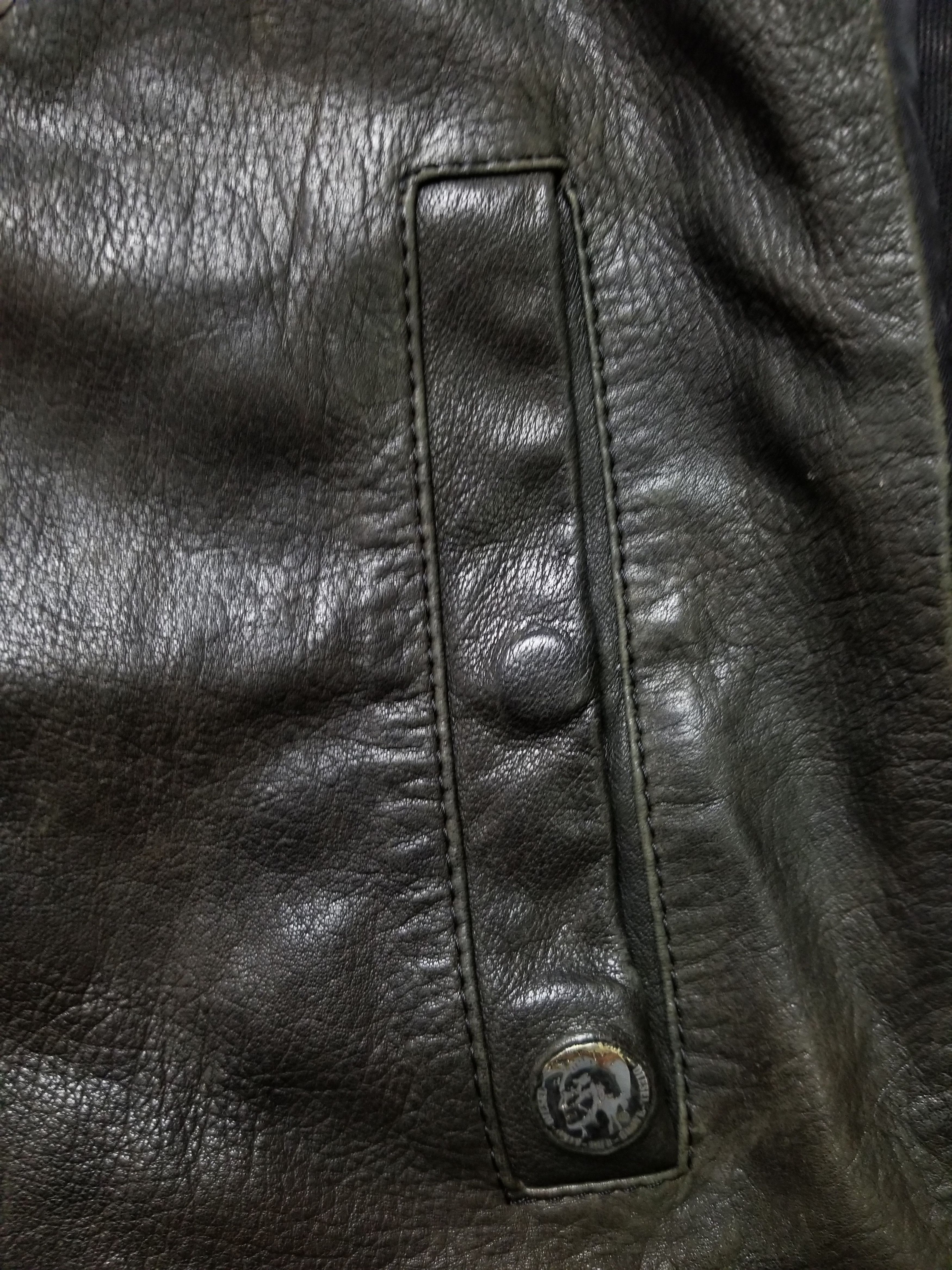 Diesel Diesel L-Madara Sheepskin Leather Biker Motorcycle Jacket Size US M / EU 48-50 / 2 - 7 Thumbnail