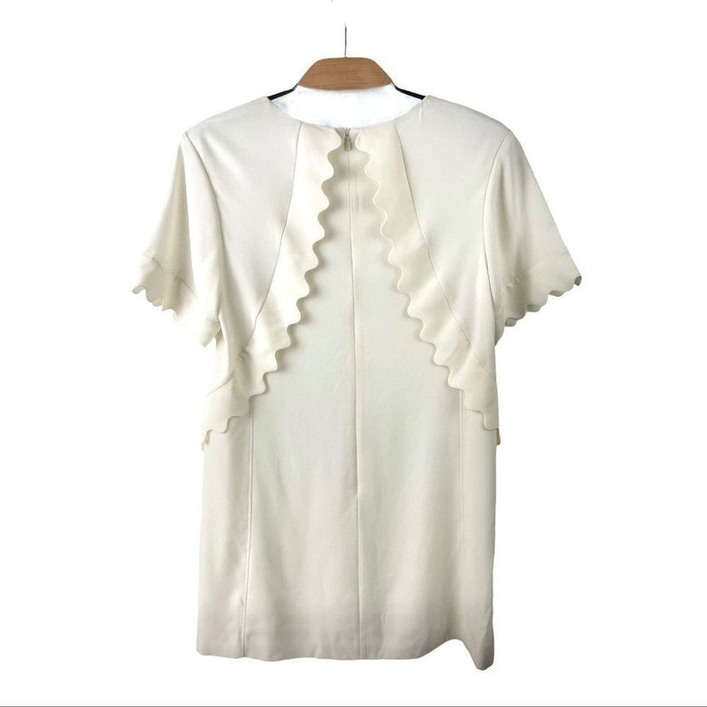 Chloe NEW Chloe Butter Cream Crepe Scalloped Dress EU 36/ US 6 Size M / US 6-8 / IT 42-44 - 8 Thumbnail