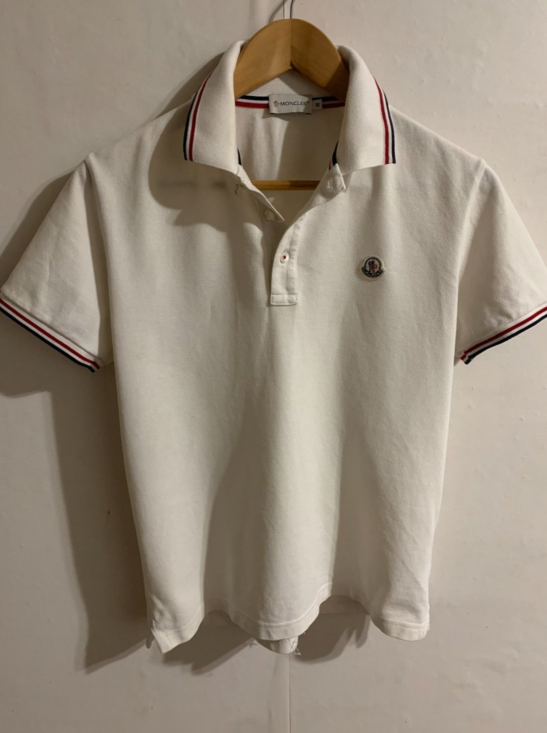 Moncler polo size M white