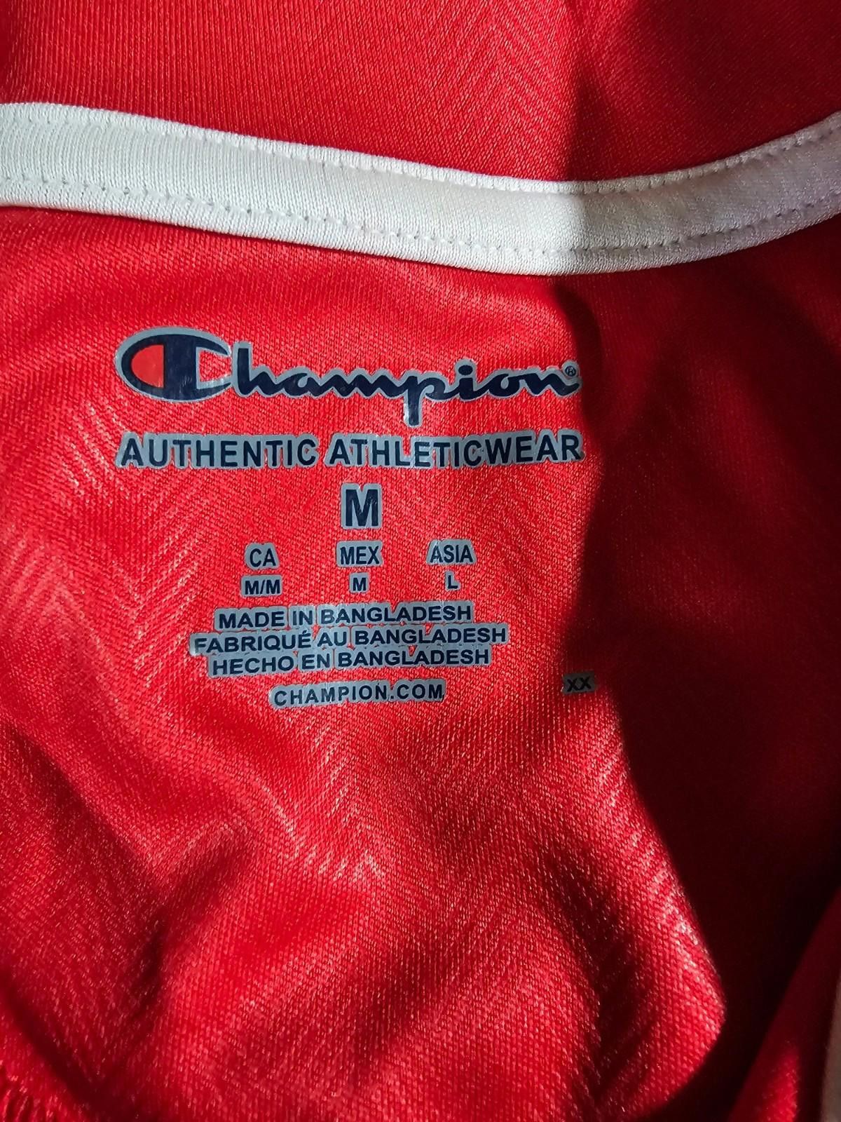 Champion Wisconsin Badgers Mens Medium Polo Shirt Champion Authentic Size ONE SIZE - 3 Thumbnail