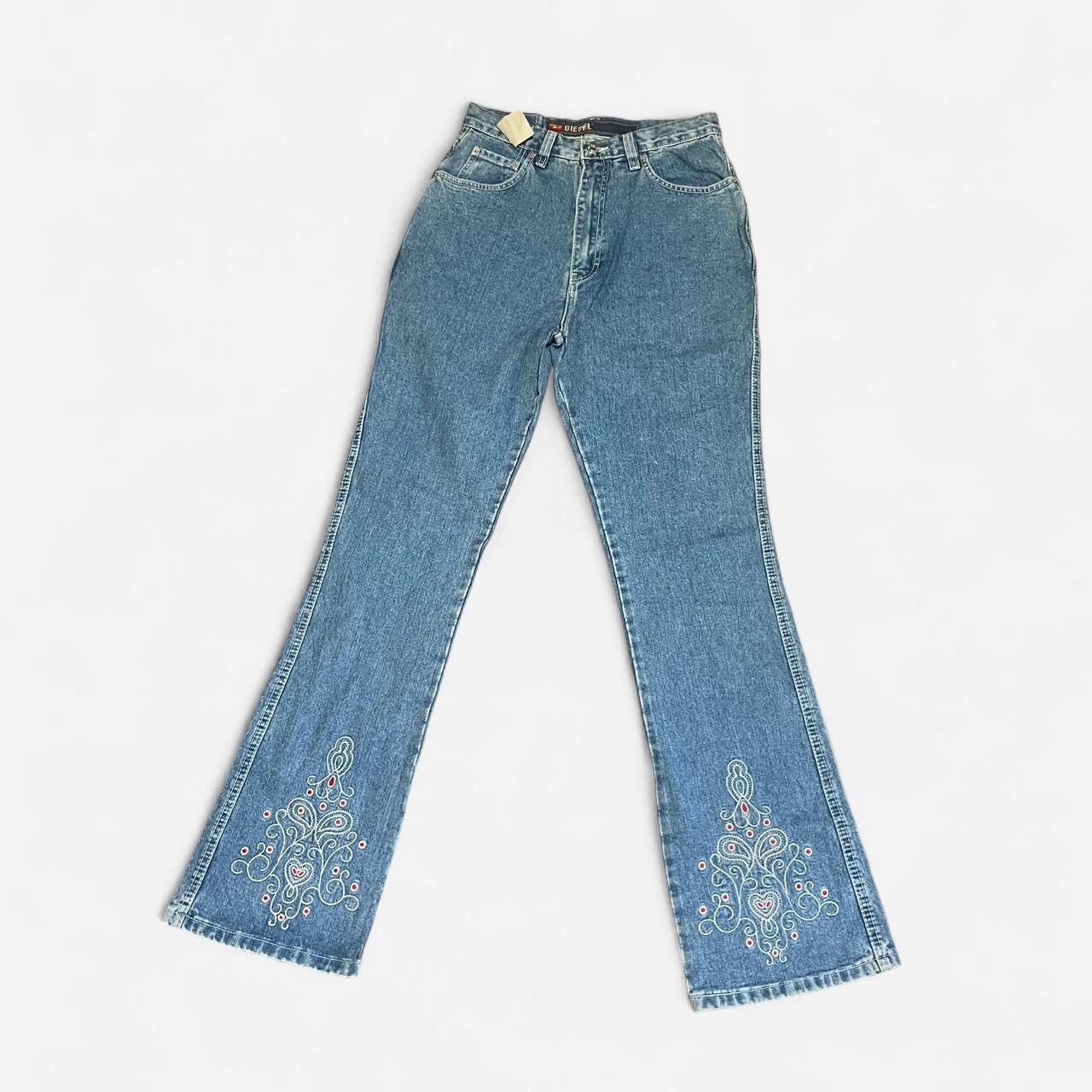 Diesel Diesel ARCHIVE DEADSTOCK light-wash flare embroidered jeans Size 30" / US 8 / IT 44 - 1 Thumbnail