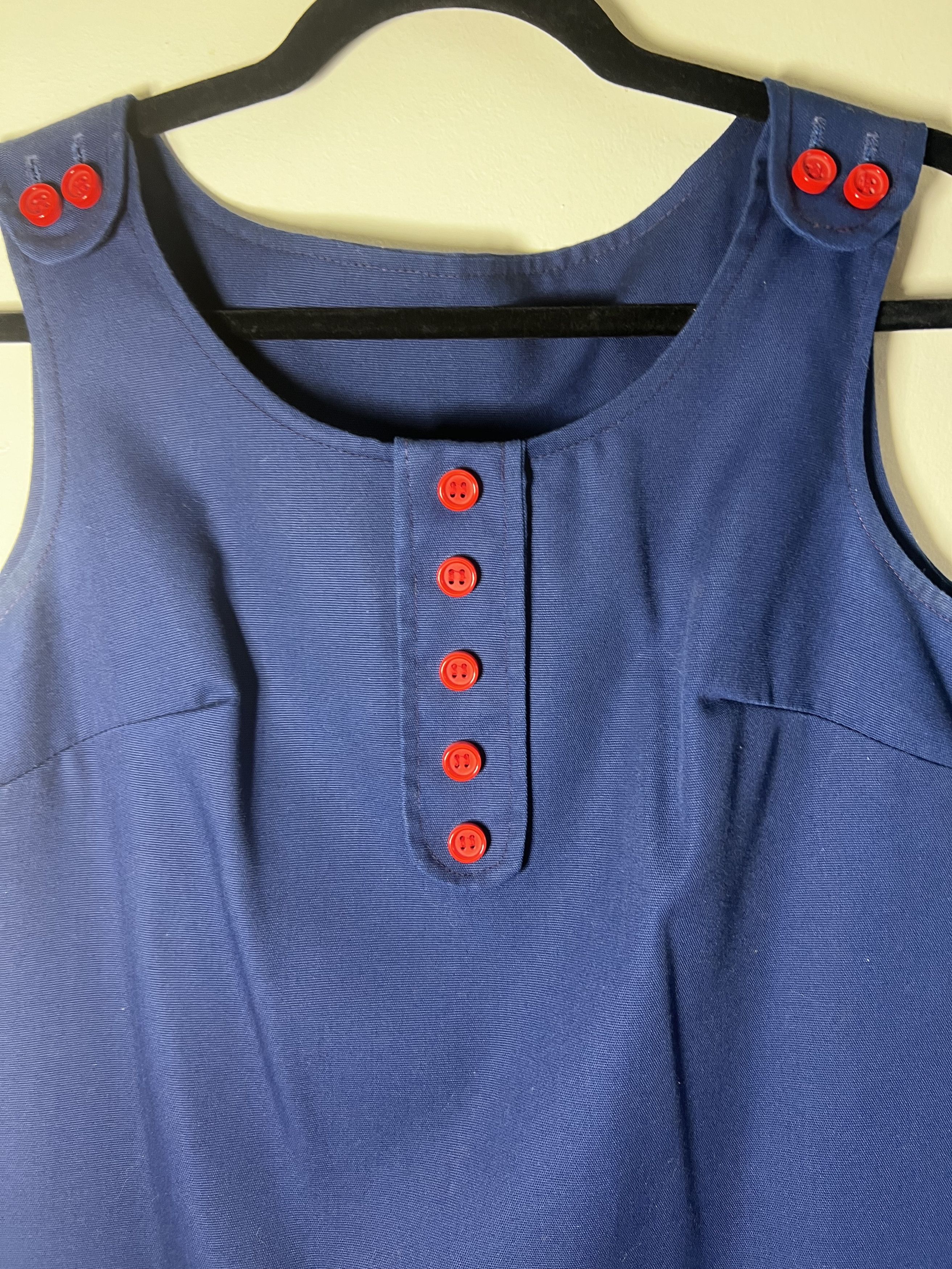 Vintage Vintage 1960's JR Bazaar Red White Blue Navy Sailor Dress Size L / US 10 / IT 46 - 3 Thumbnail