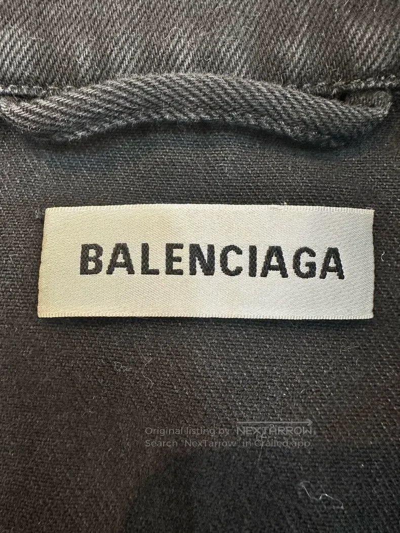 Balenciaga Balenciaga Black Denim Jacket Size XXS / US 00 / IT 34 - 3 Thumbnail