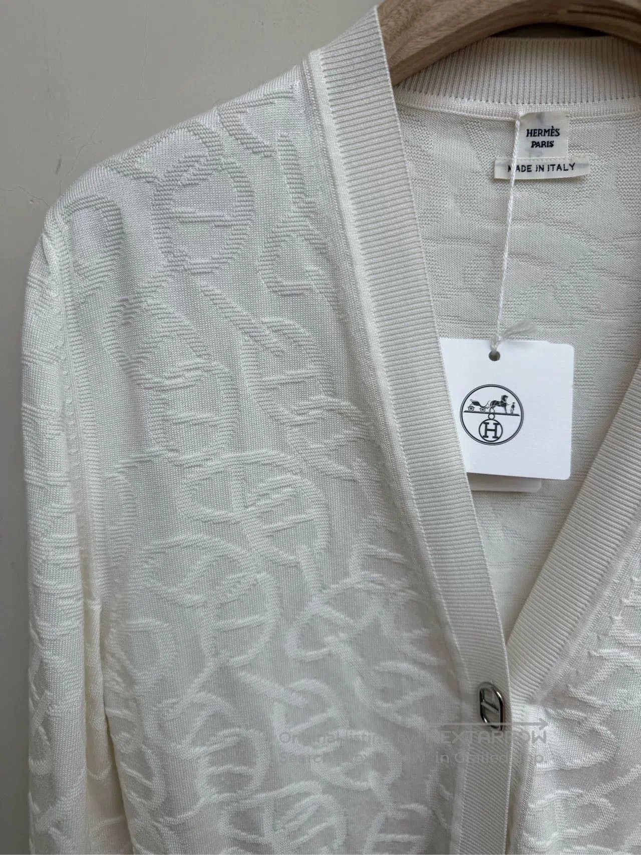 Hermes Hermes White Knit Cardigan. Size US M / EU 48-50 / 2 - 3 Thumbnail