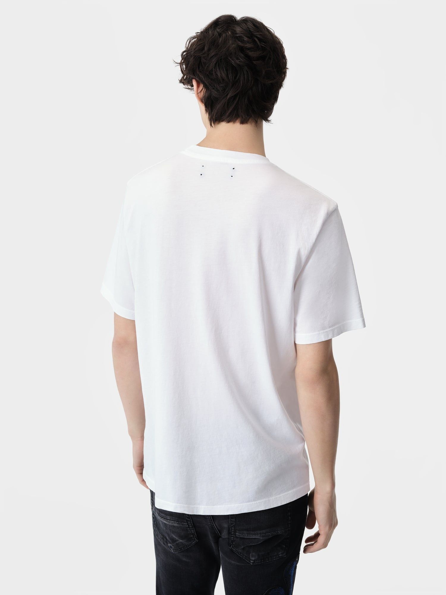 Amiri o1orln1025 Glitter Poison Logo Skater T-Shirt in White Size US L / EU 52-54 / 3 - 4 Thumbnail