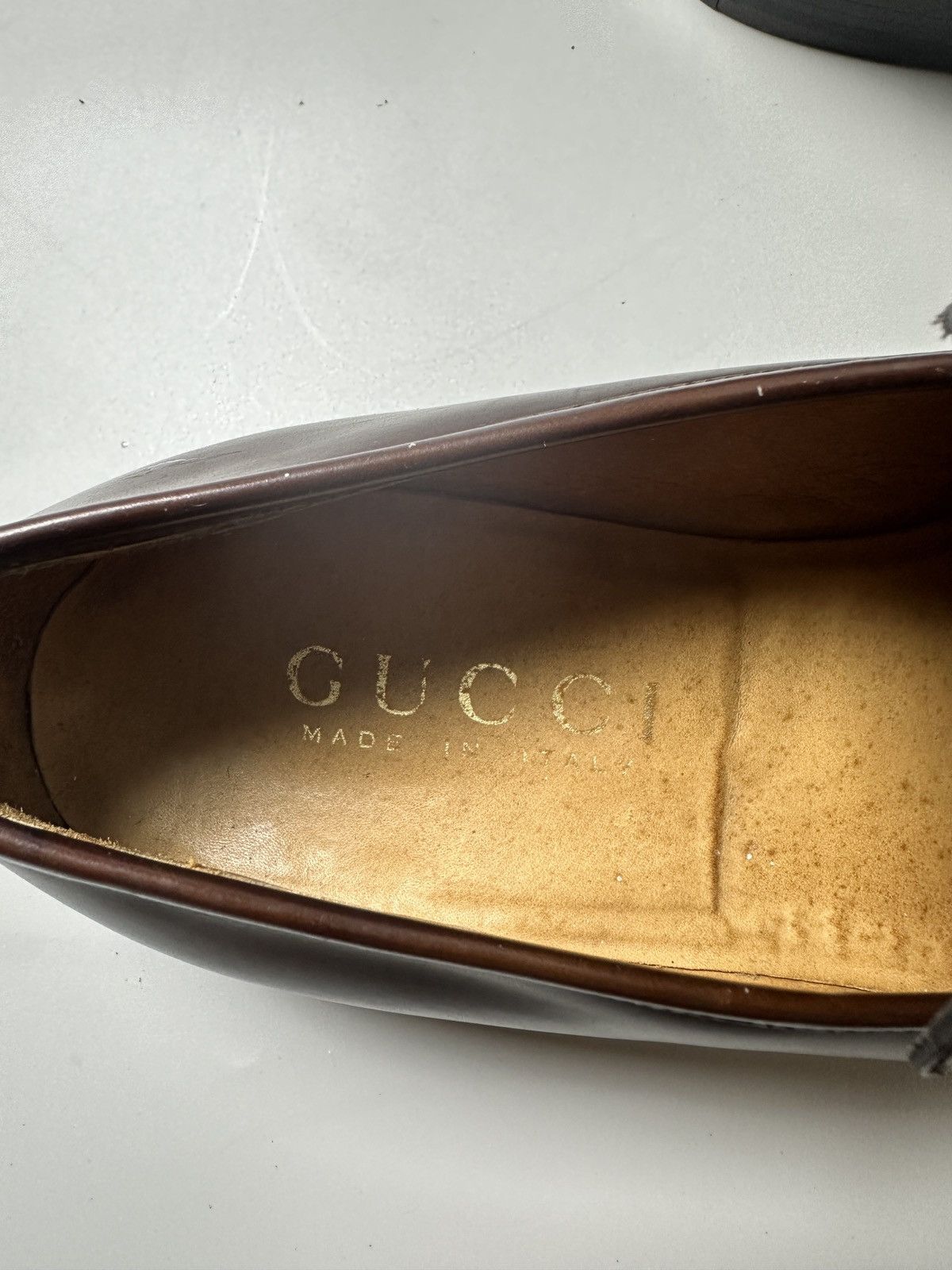 Gucci VINTAGE GUCCI - BROWN LEATHER FORMAL SHOES Size US 10.5 / EU 43-44 - 16 Thumbnail