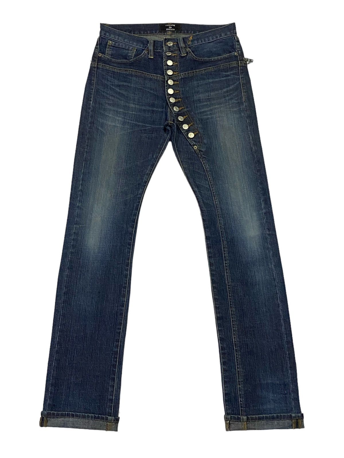 CABANE de ZUCCa Cabane De Zucca Asymmetrical Button Ups Denim Pants Size US 30 / EU 46 - 2 Thumbnail