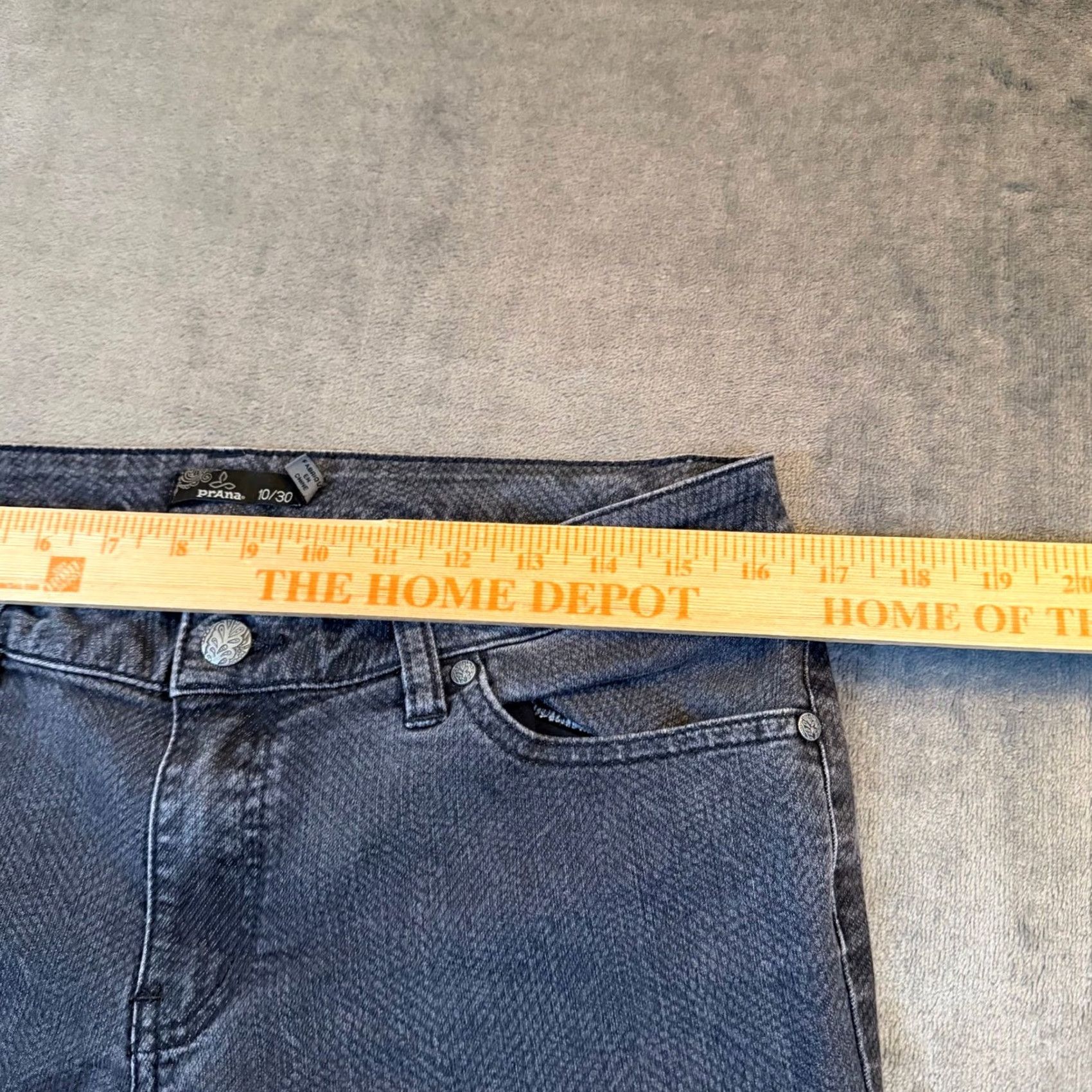 Prana prAna Kara Jeans Womens Size 10 Gray Stretch Organic Cotton Denim 5-Pocket Slim Skinny Moderate Rise GrAy Size 32" / US 10 / IT 46 - 7 Thumbnail