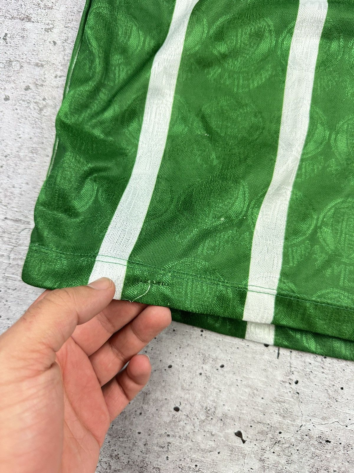 Vintage 1993/94 Rhumell Palmeiras #10 Match Worn Home Jersey Size US L / EU 52-54 / 3 - 10 Thumbnail