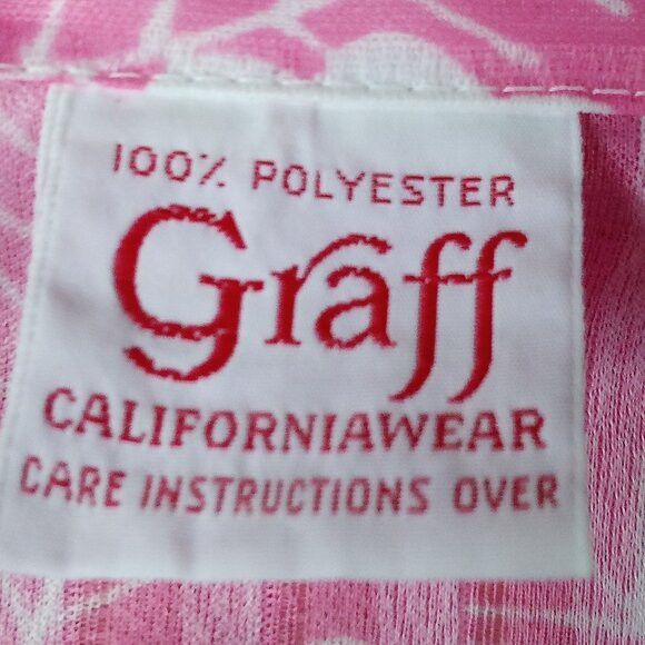 Vintage Vintage Graff Californiawear Pink Floral Disco Shirt Size L / US 10 / IT 46 - 3 Thumbnail