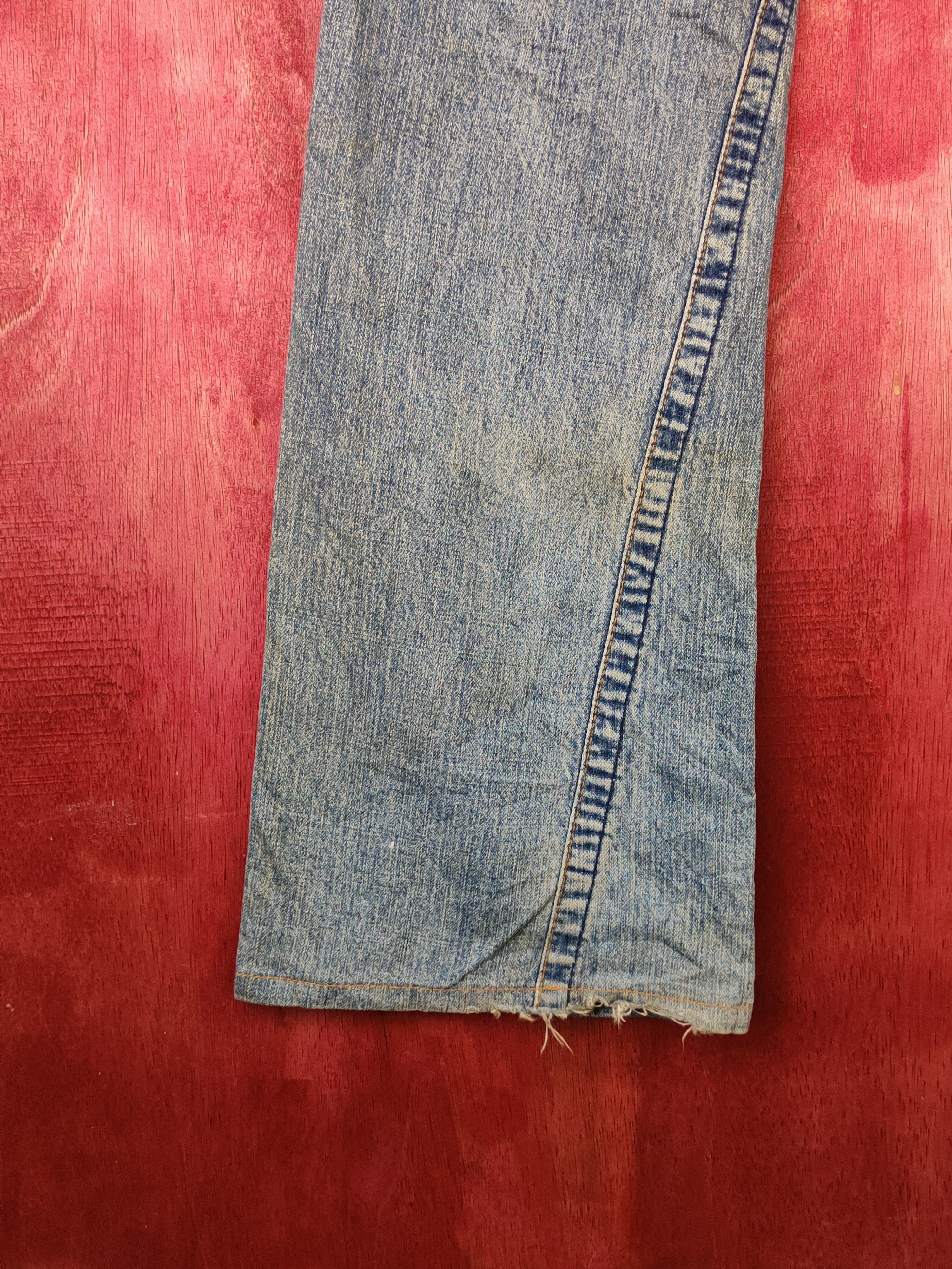 Japanese Brand Peace on Mars Faded bootcut Distressed ripped Denim #S1525 Size 30" / US 8 / IT 44 - 10 Thumbnail