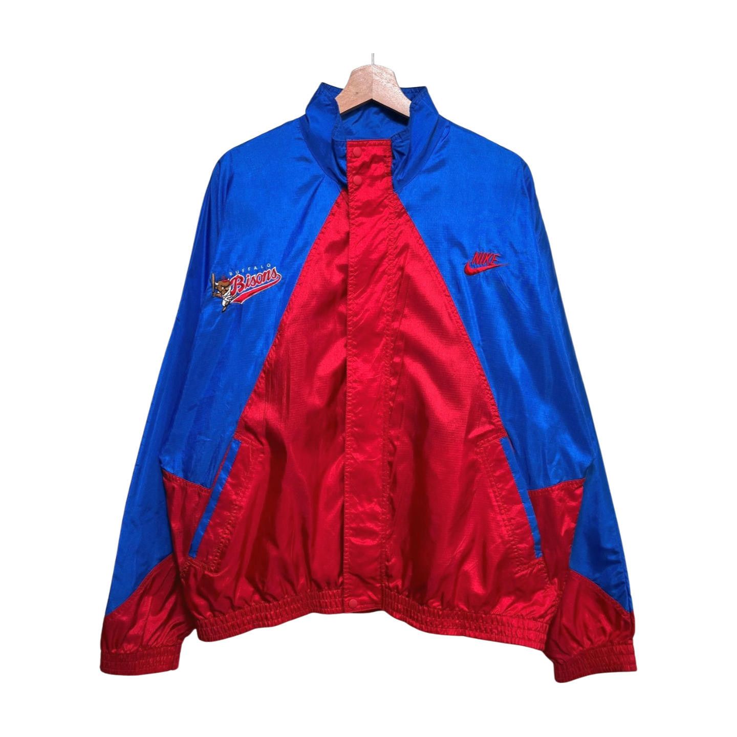 Nike × Vintage Vintage 90s Buffalo Bisons Nike Windbreaker Jacket L Size US L / EU 52-54 / 3 - 2 Thumbnail