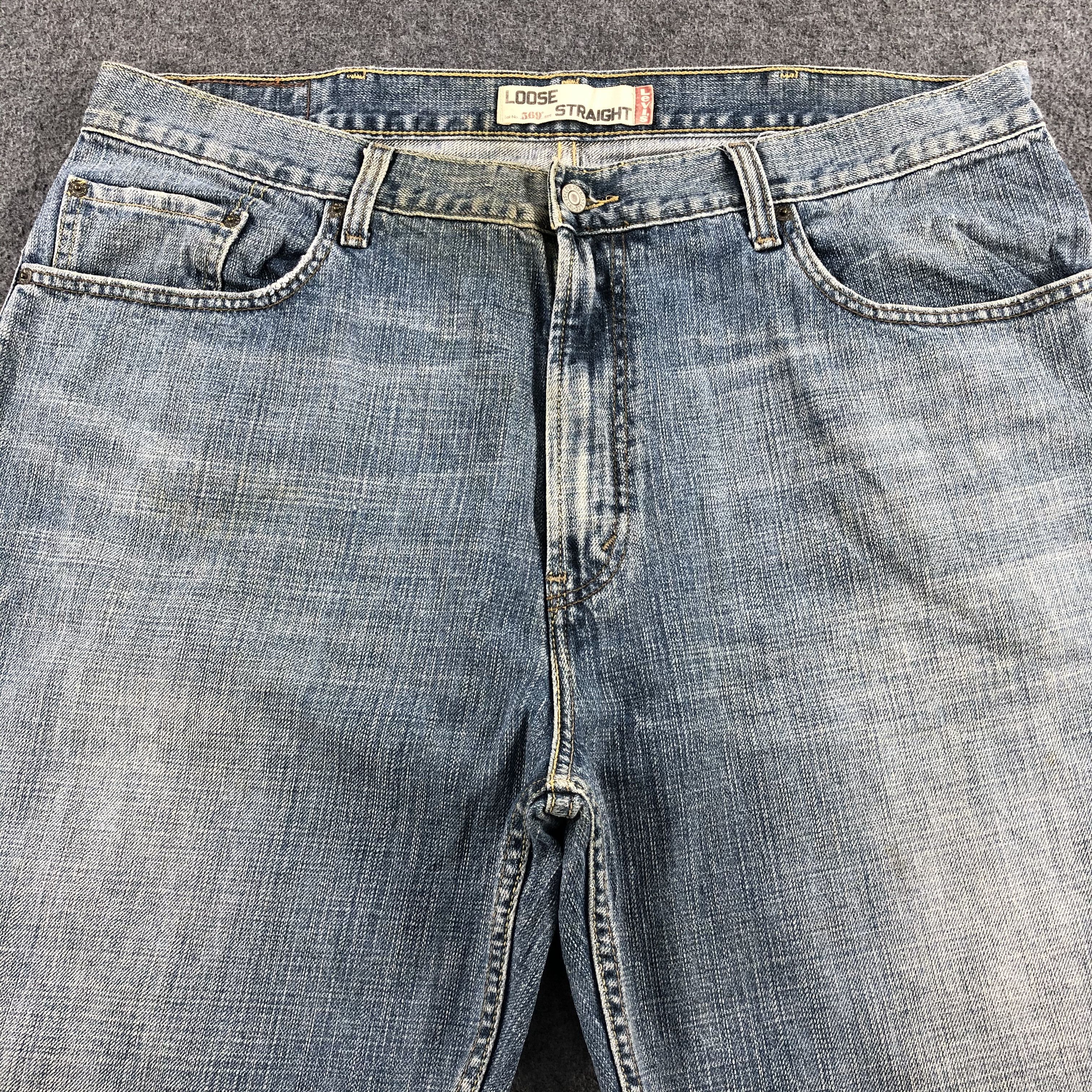 Levi's Vintage Blue Wash Levis 569 Jeans-J1504 Size US 41 - 3 Thumbnail