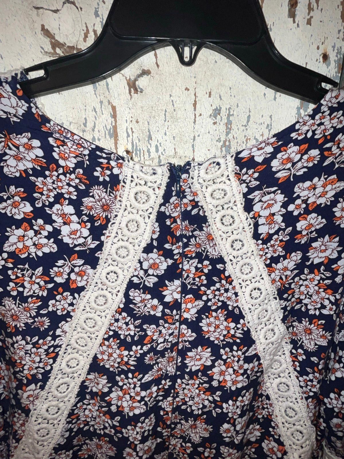 Designer Umgee Womens Top Boho Navy size Medium Size M / US 6-8 / IT 42-44 - 5 Thumbnail