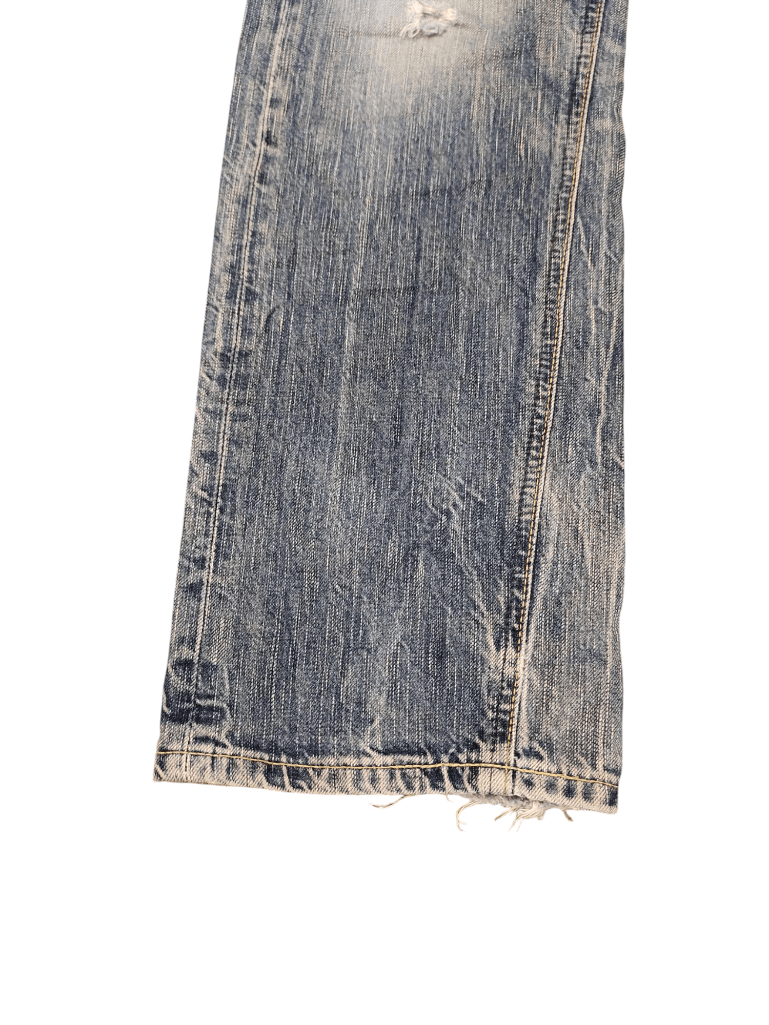 If Six Was Nine Vintage Edwin 503 Distress Faded Clawmark Denim Jeans Size US 29 - 7 Thumbnail