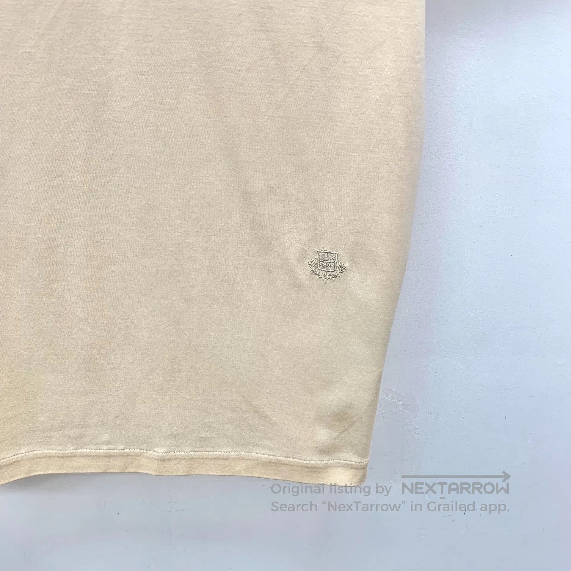 Loro Piana Loro Piana Light Yellow Logo Embroidered Cotton Short Slee Size US XS / EU 42 / 0 - 4 Thumbnail
